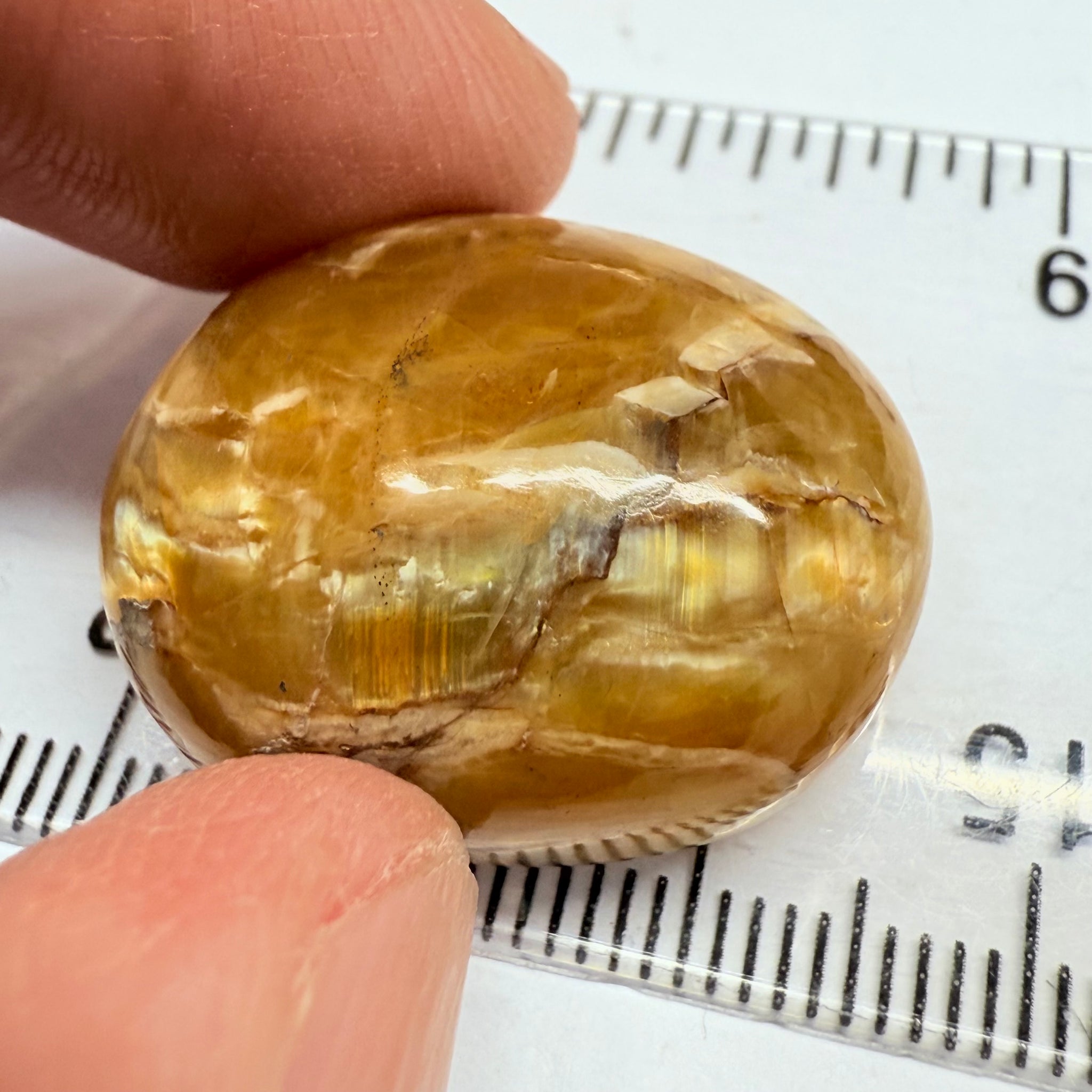 Cats-Eye Opal, 43.82ct, Tanzania, Untreated Unheated, weak cats eye