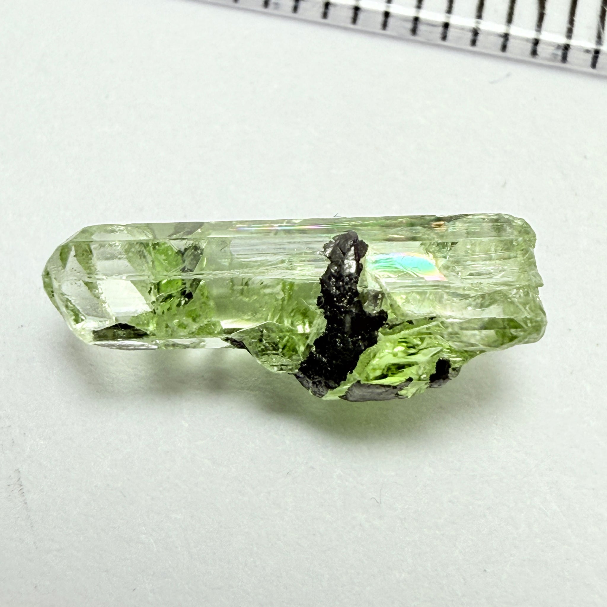 Diopside Crystal, 2.51ct Tanzania, Untreated Unheated, triple rainbow