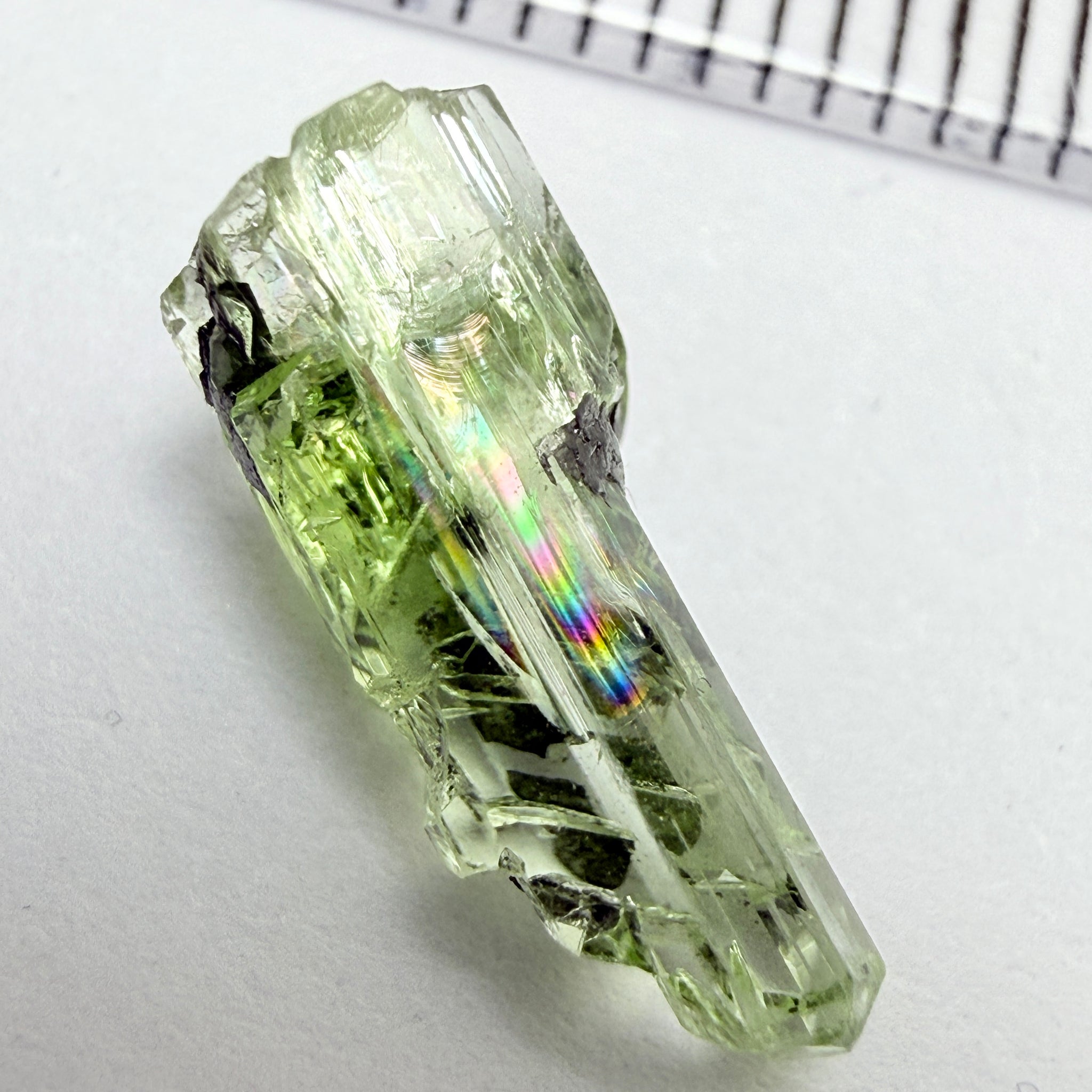 Diopside Crystal, 2.51ct Tanzania, Untreated Unheated, triple rainbow