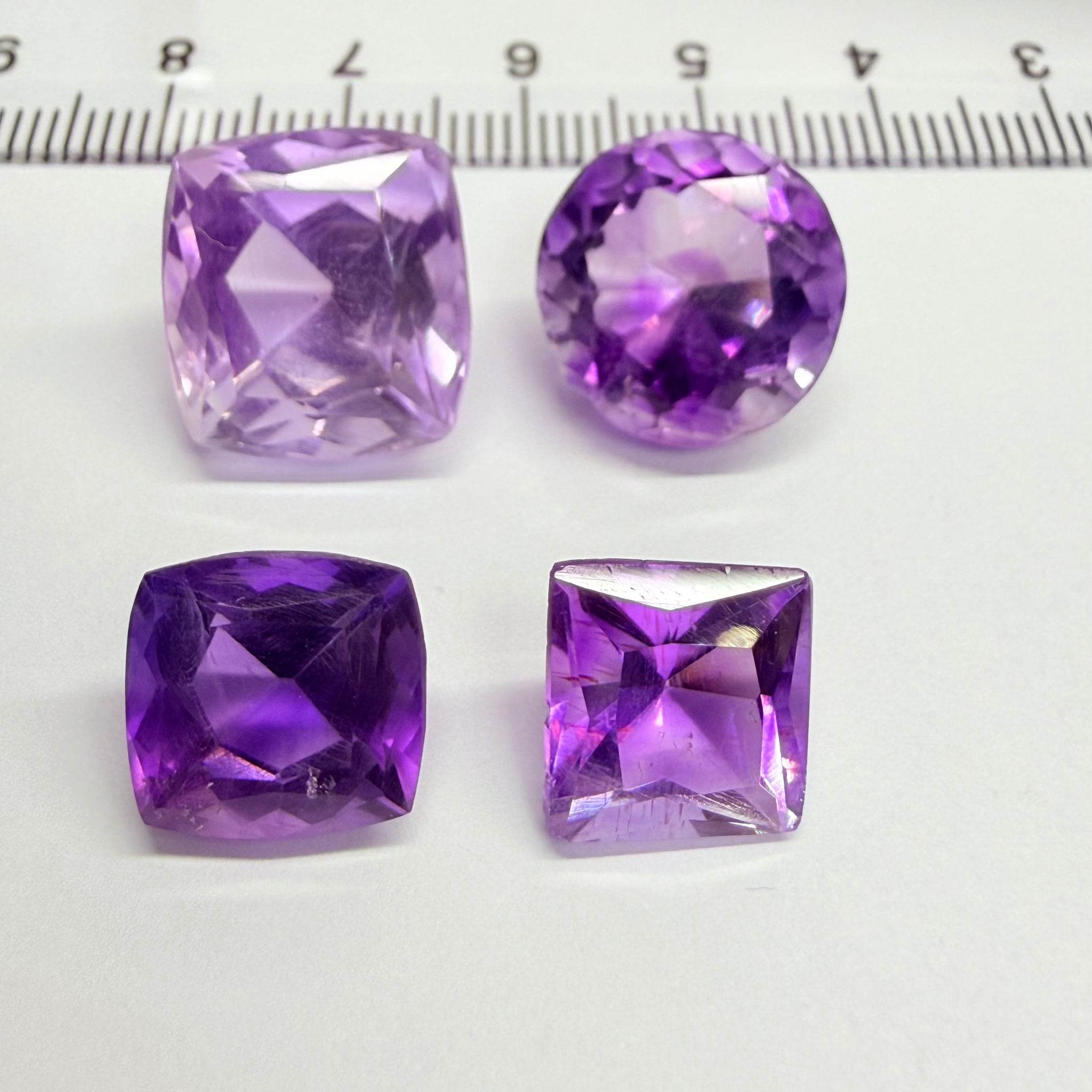 Amethyst lot, 31.86ct, Tanzania, Untreated Unheated, slightly included, native cut lot, priced accordingly