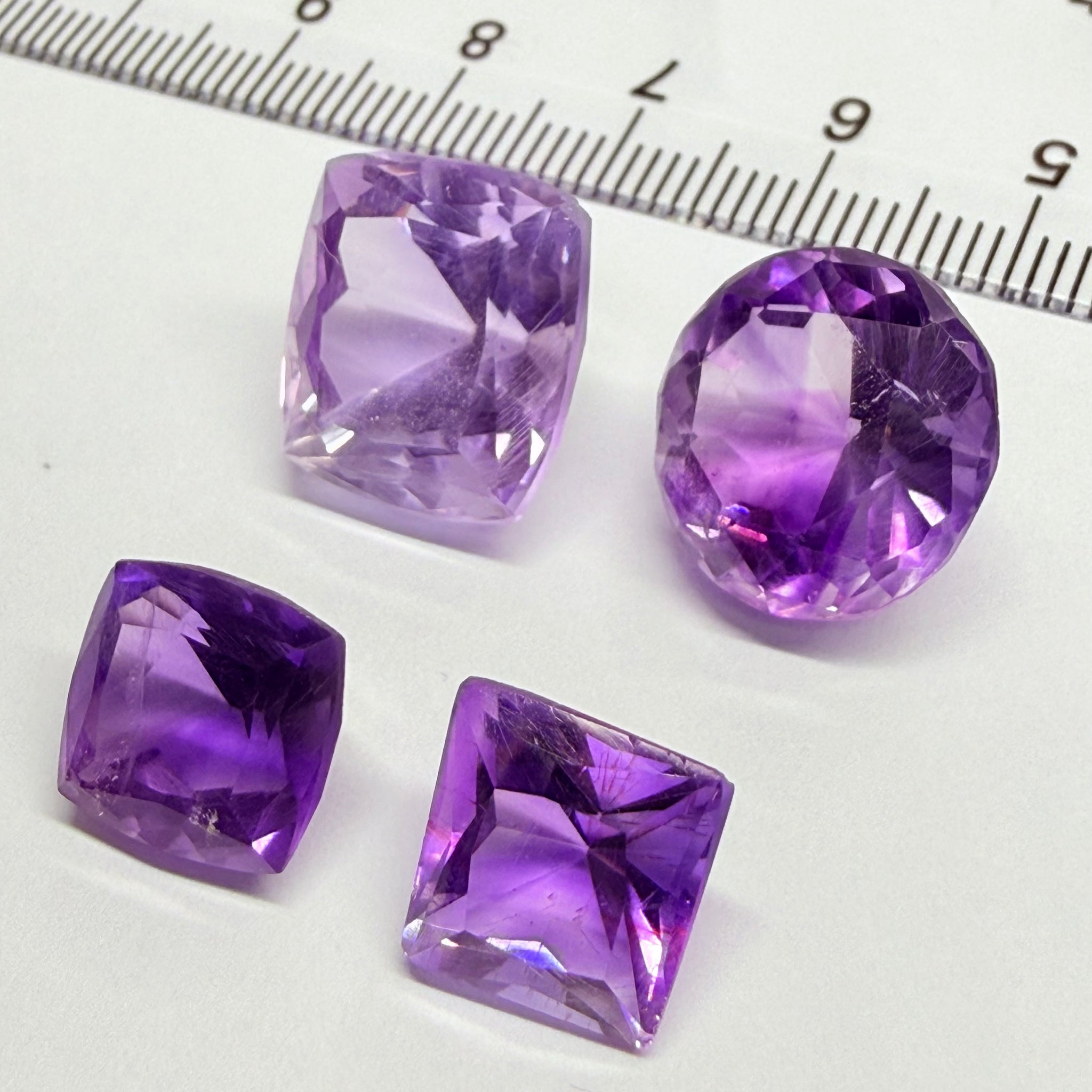 Amethyst lot, 31.86ct, Tanzania, Untreated Unheated, slightly included, native cut lot, priced accordingly
