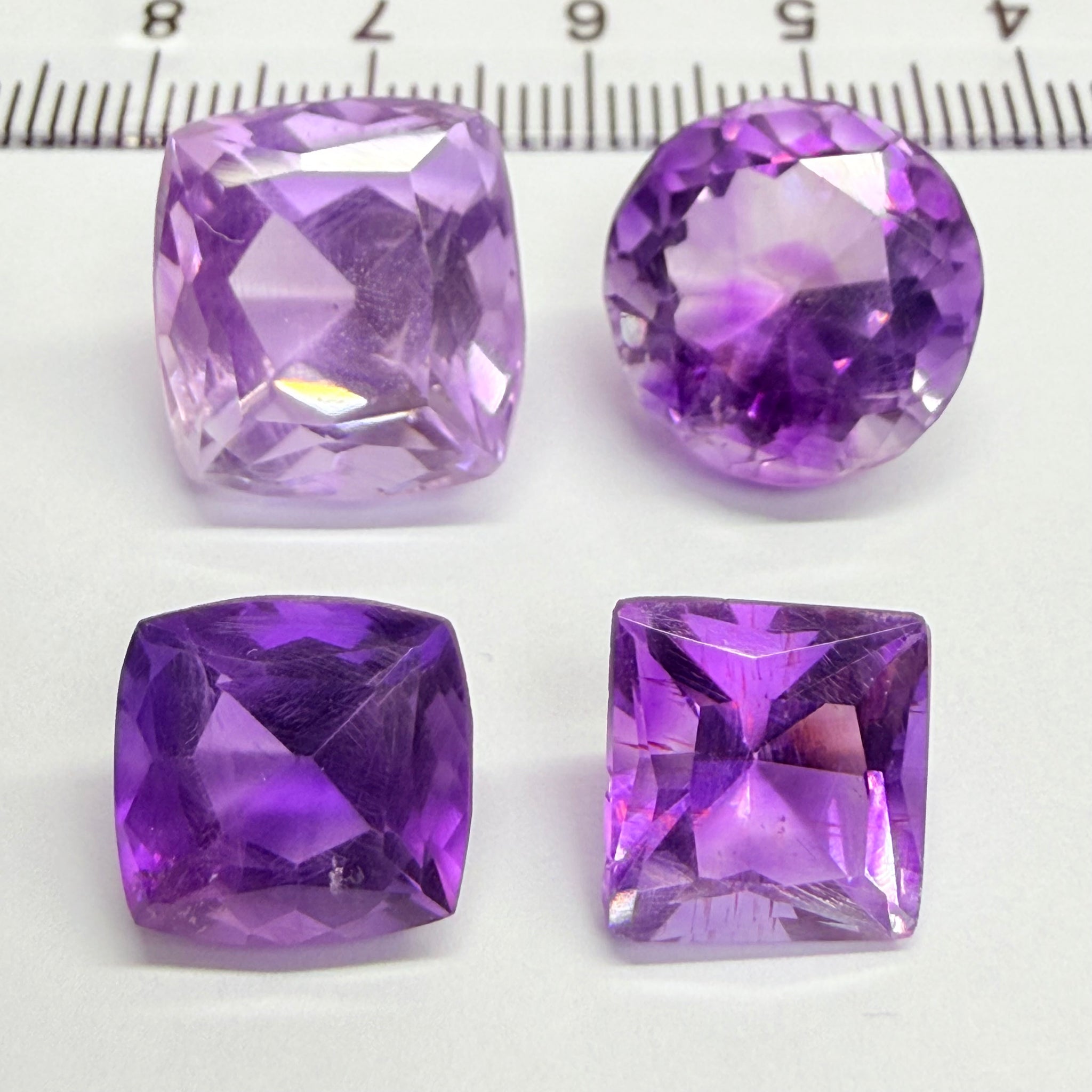 Amethyst lot, 31.86ct, Tanzania, Untreated Unheated, slightly included, native cut lot, priced accordingly