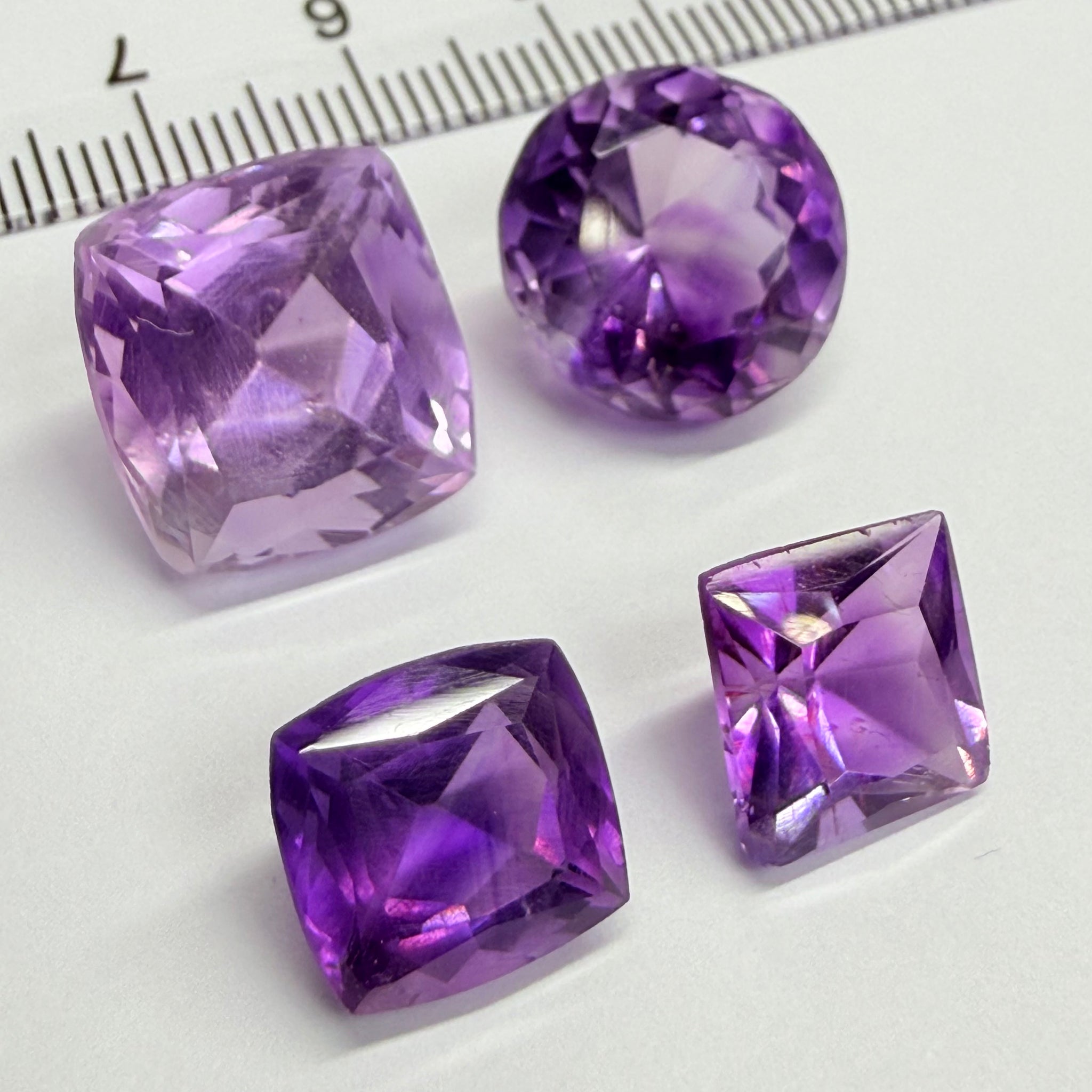 Amethyst lot, 31.86ct, Tanzania, Untreated Unheated, slightly included, native cut lot, priced accordingly