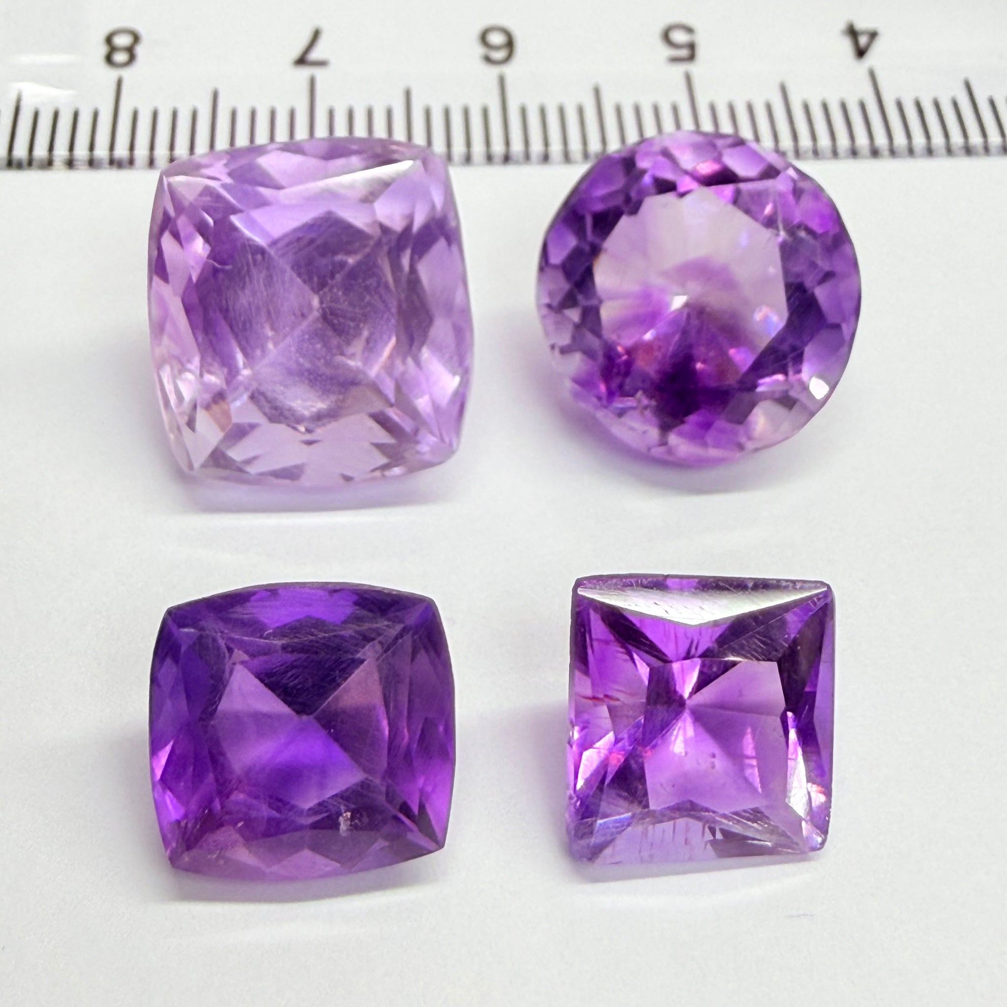 Amethyst lot, 31.86ct, Tanzania, Untreated Unheated, slightly included, native cut lot, priced accordingly
