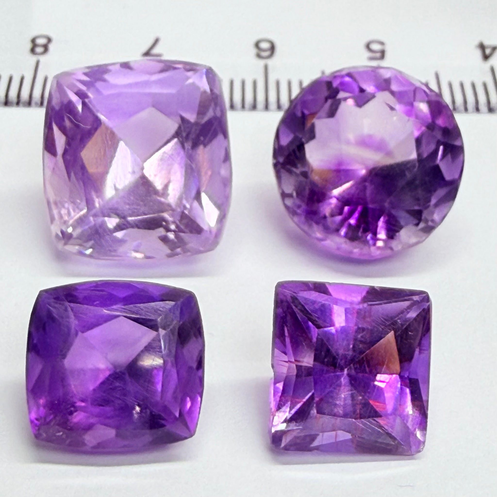 Amethyst lot, 31.86ct, Tanzania, Untreated Unheated, slightly included, native cut lot, priced accordingly