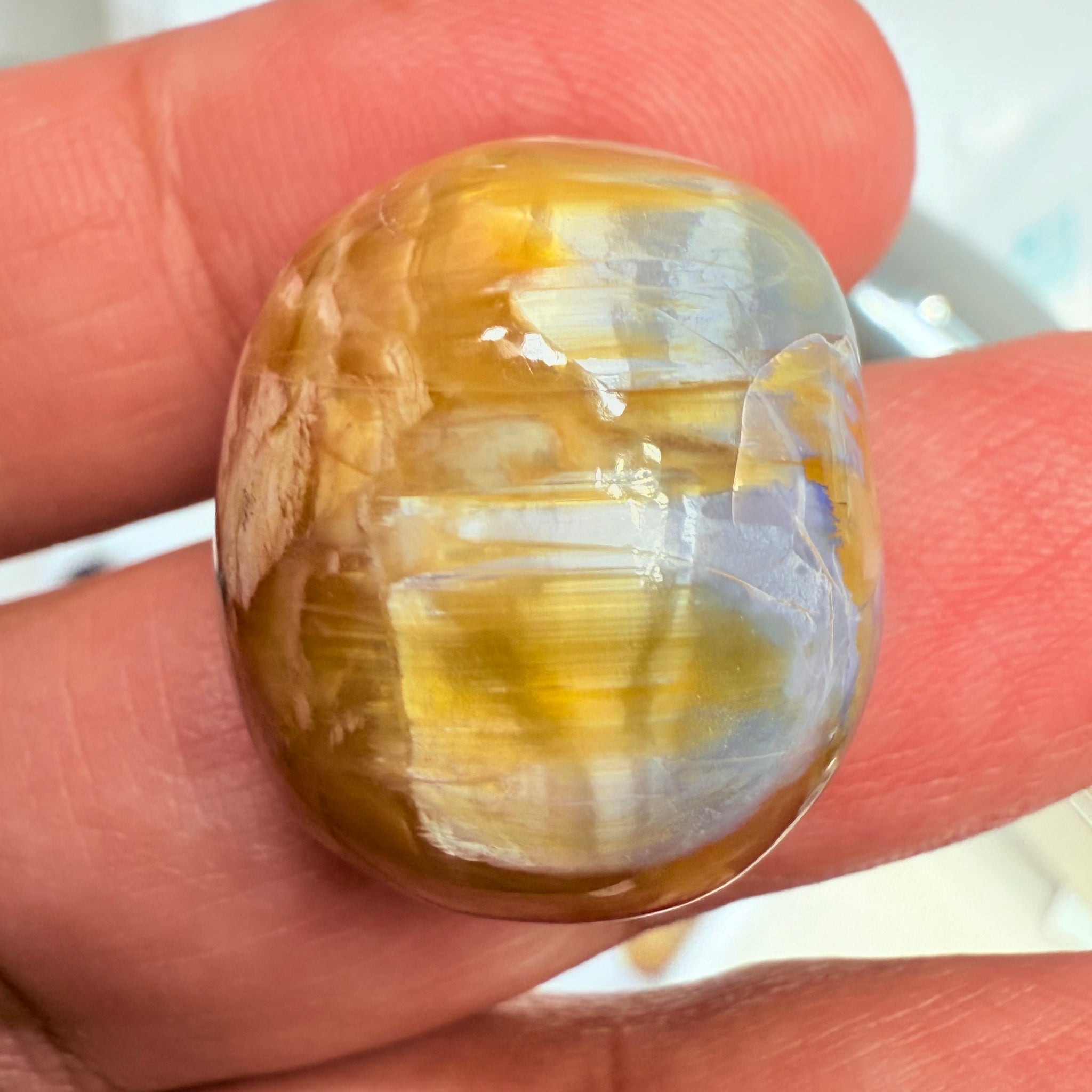 Cats-Eye Opal, 38.46ct, Tanzania, Untreated Unheated