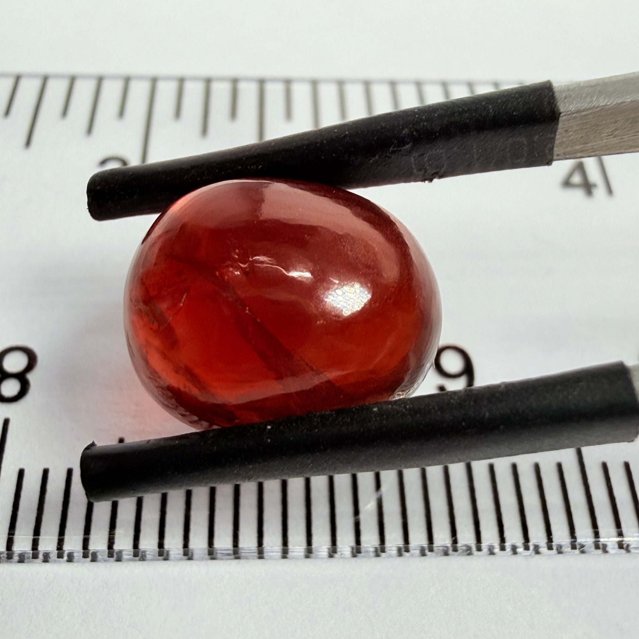 Umba Garnet Cabochon, 8.03ct, Tanzania, Untreated Unheated, looks like a polished pebble