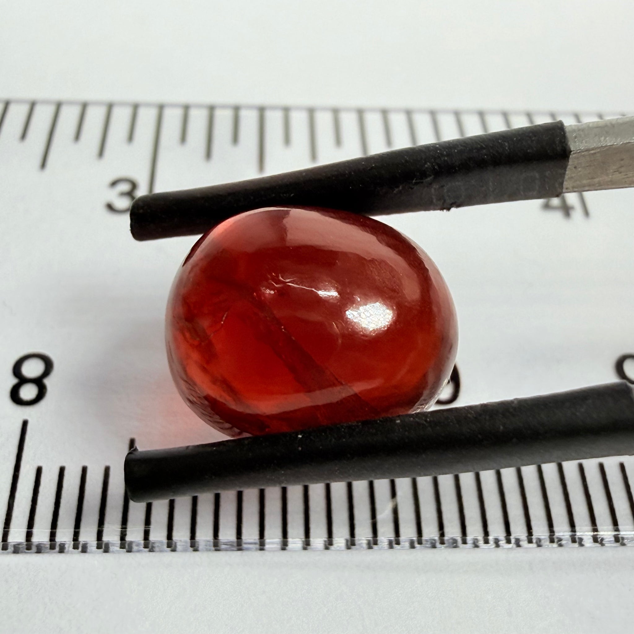 Umba Garnet Cabochon, 8.03ct, Tanzania, Untreated Unheated, looks like a polished pebble