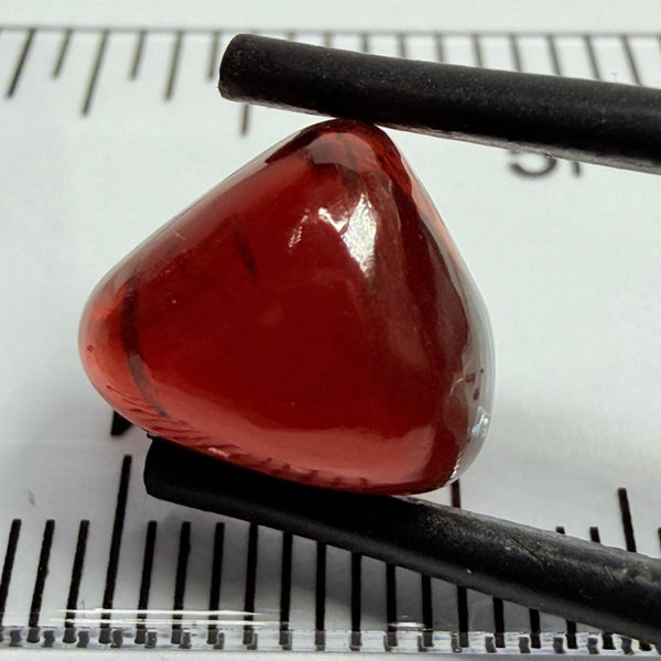 Umba Garnet Cabochon, 8.48ct, Tanzania, Untreated Unheated, looks like a polished pebble