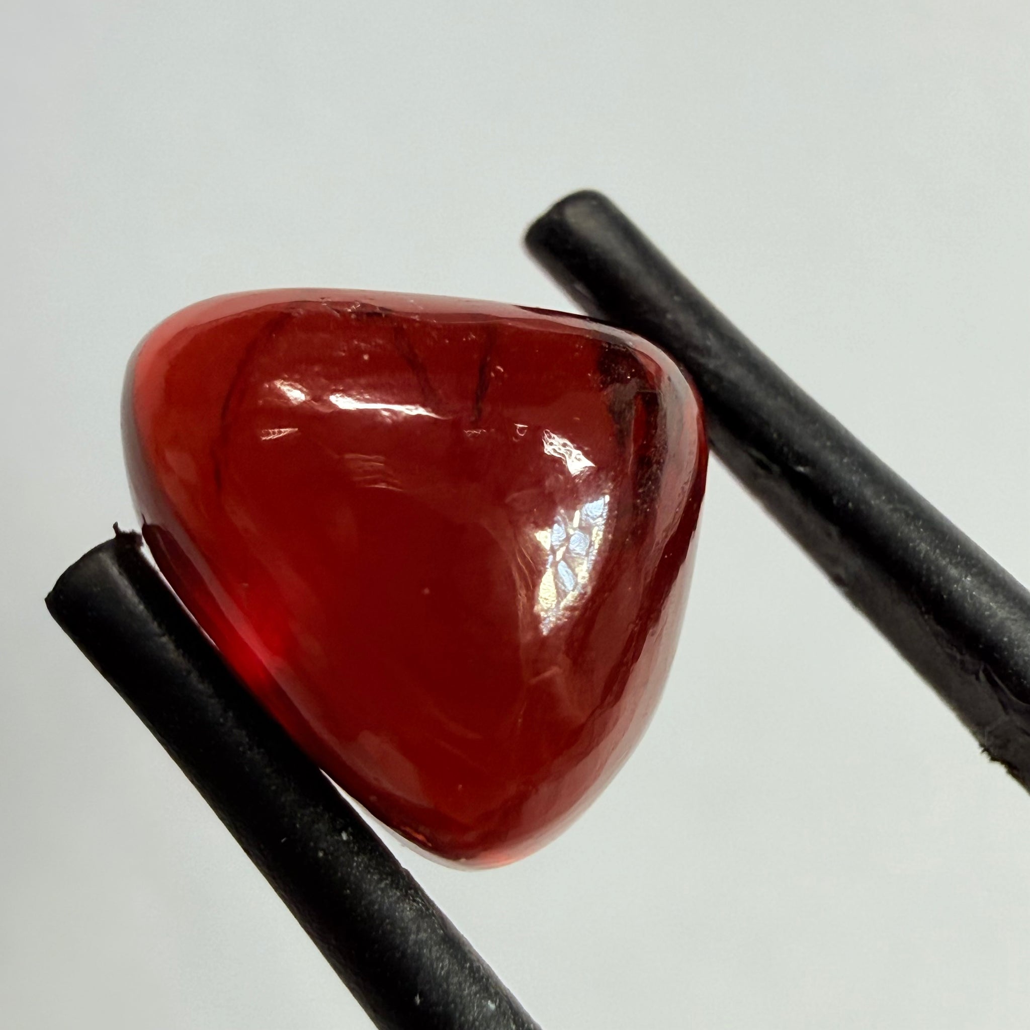 Umba Garnet Cabochon, 8.48ct, Tanzania, Untreated Unheated, looks like a polished pebble