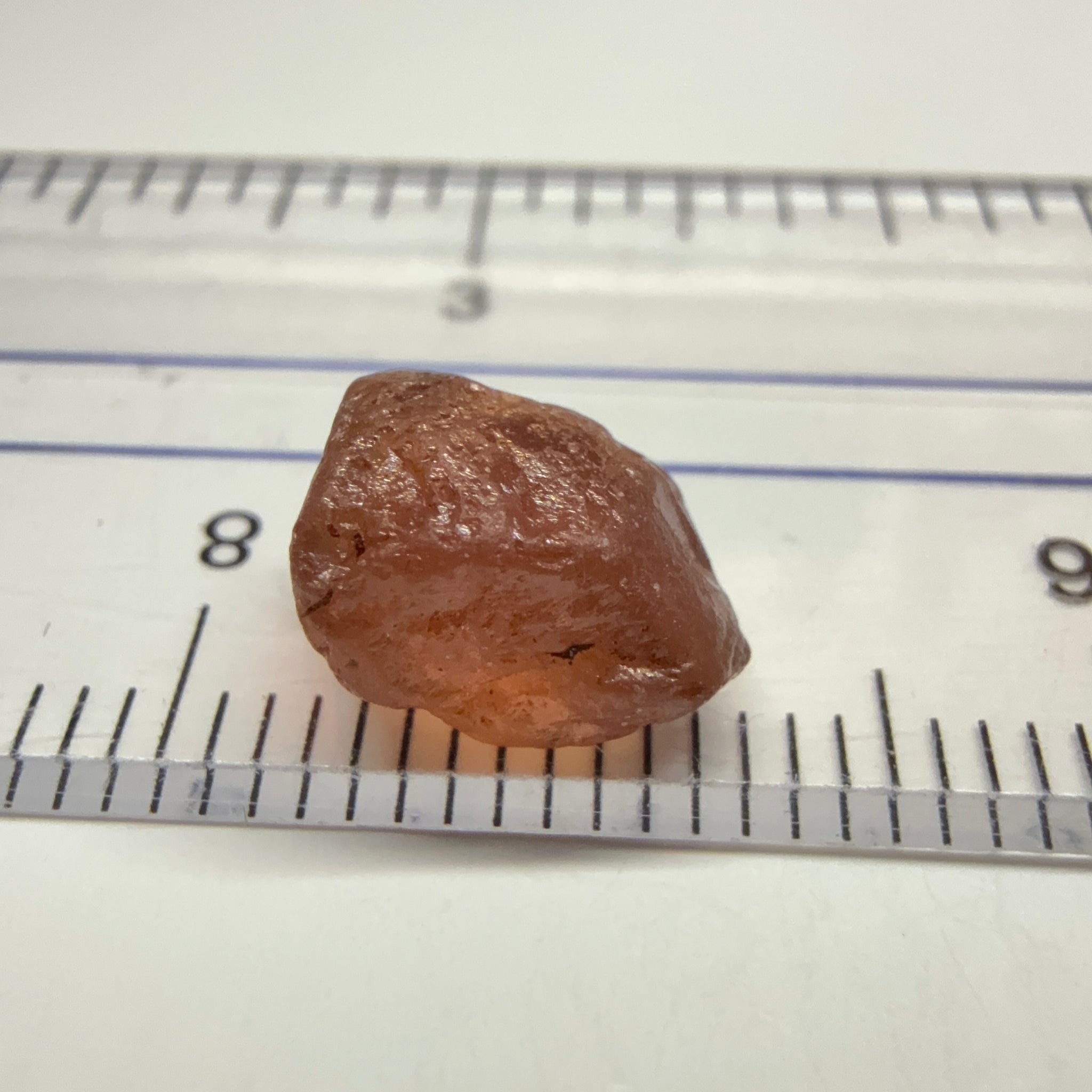 Peach Malaya Garnet, 4.56ct, inclusion going a third in with slight silk, Unheated Untreated, Umba Valley Tanzania