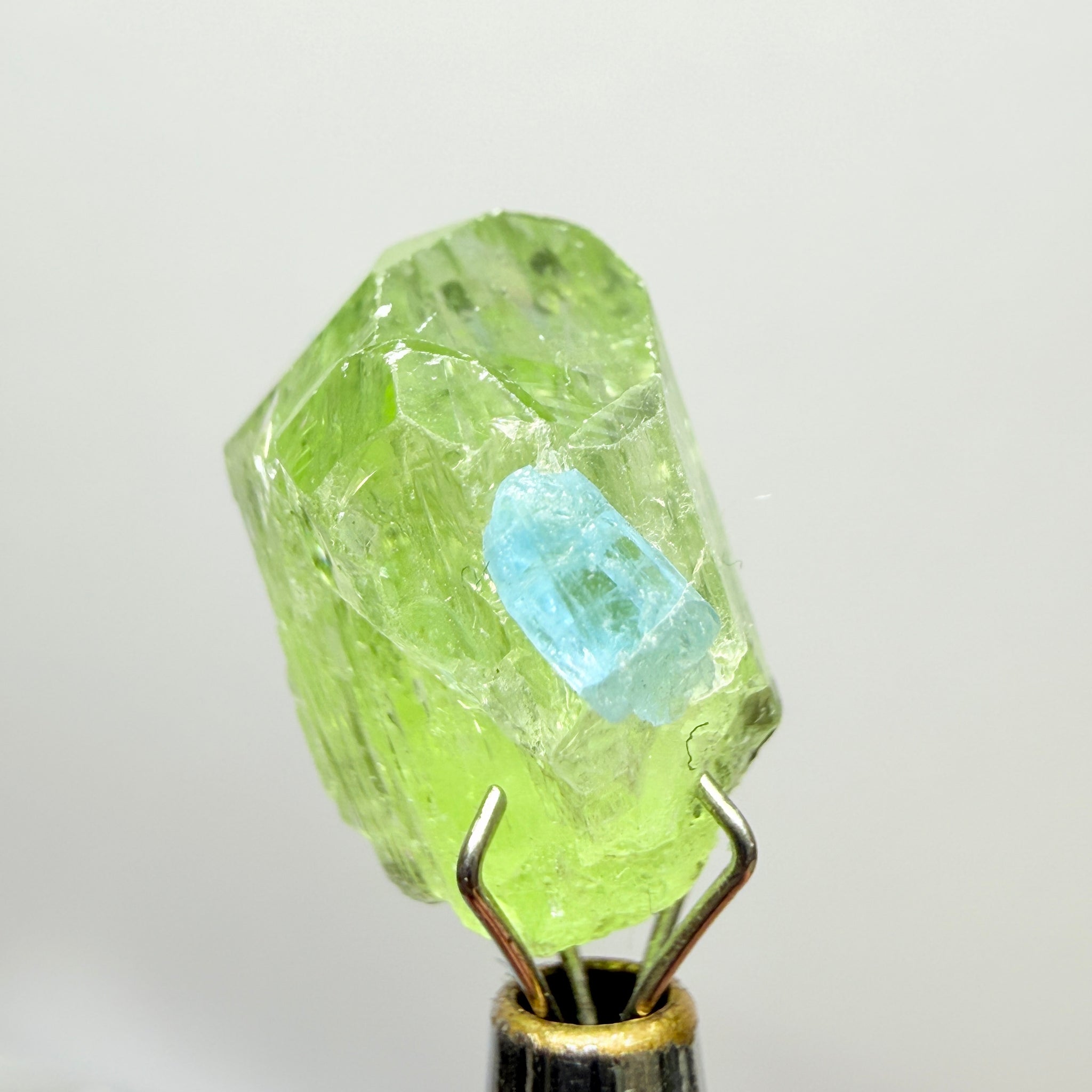 Diopside Crystal with Apatite, 5.60ct, Merelani, Tanzania, Untreated Unheated