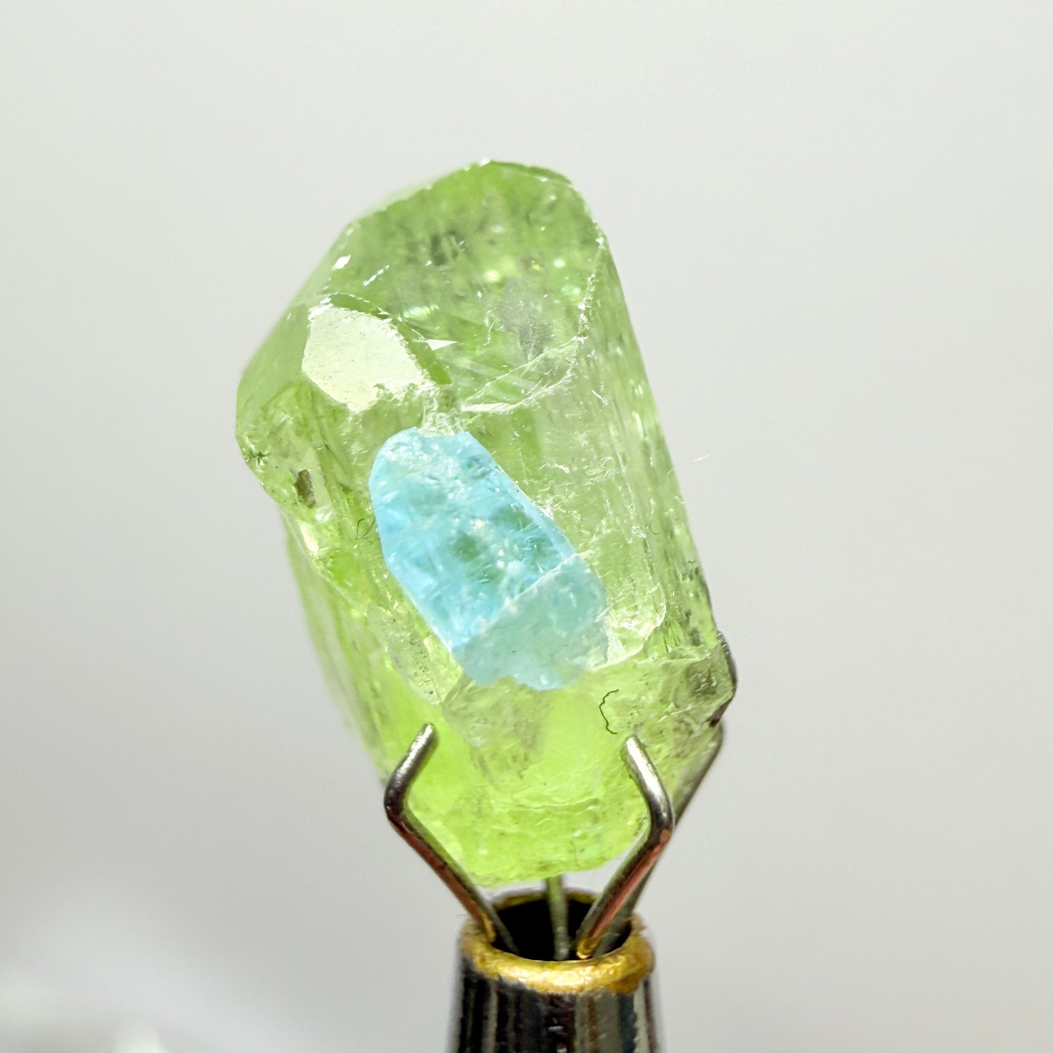 Diopside Crystal with Apatite, 5.60ct, Merelani, Tanzania, Untreated Unheated