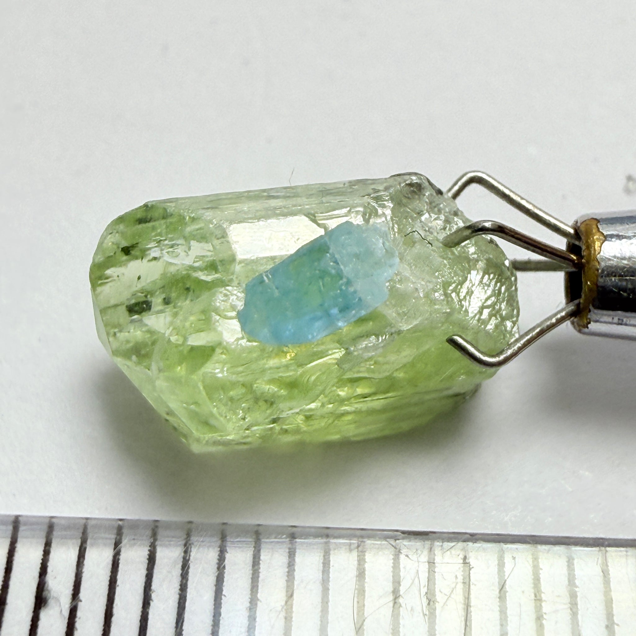 Diopside Crystal with Apatite, 5.60ct, Merelani, Tanzania, Untreated Unheated