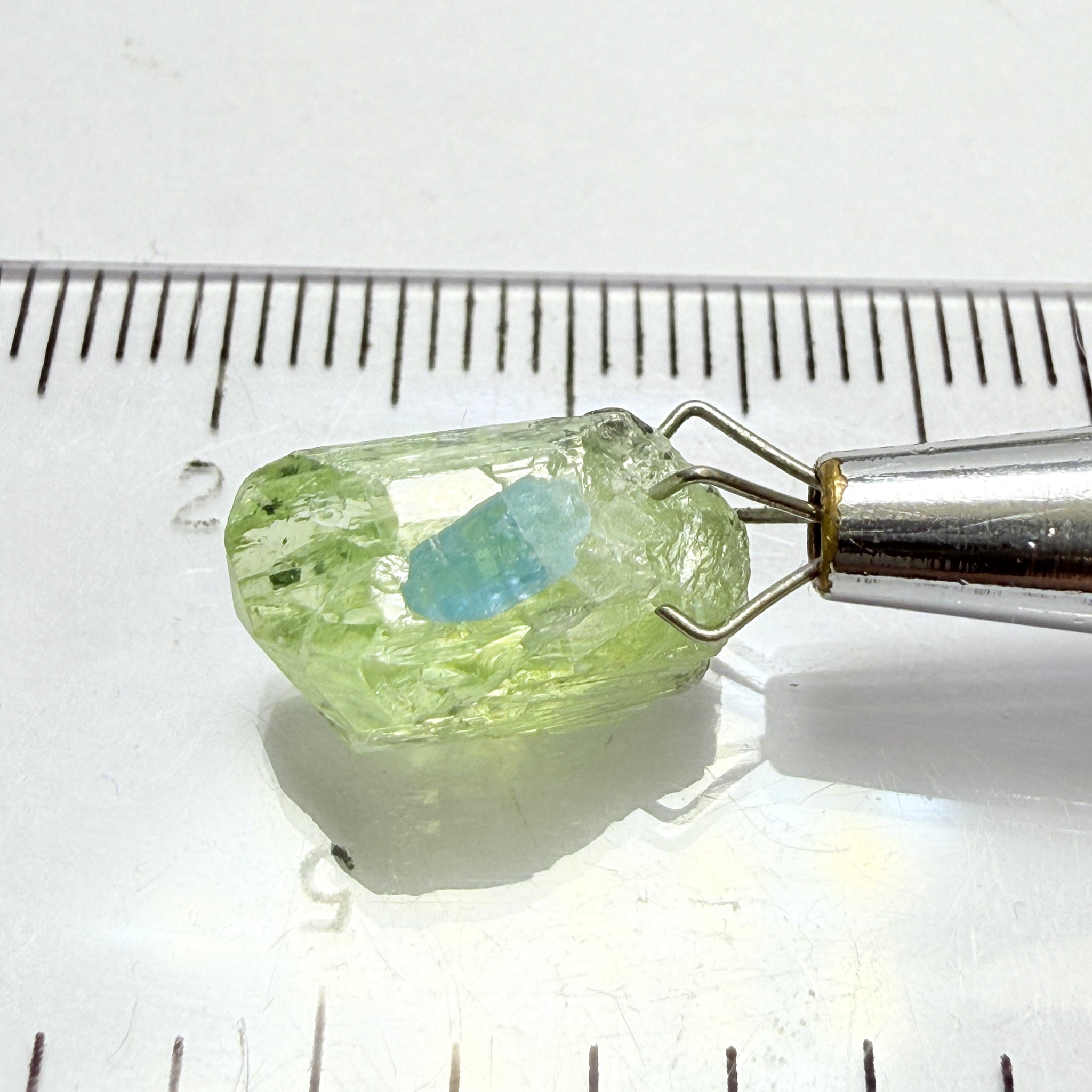 Diopside Crystal with Apatite, 5.60ct, Merelani, Tanzania, Untreated Unheated