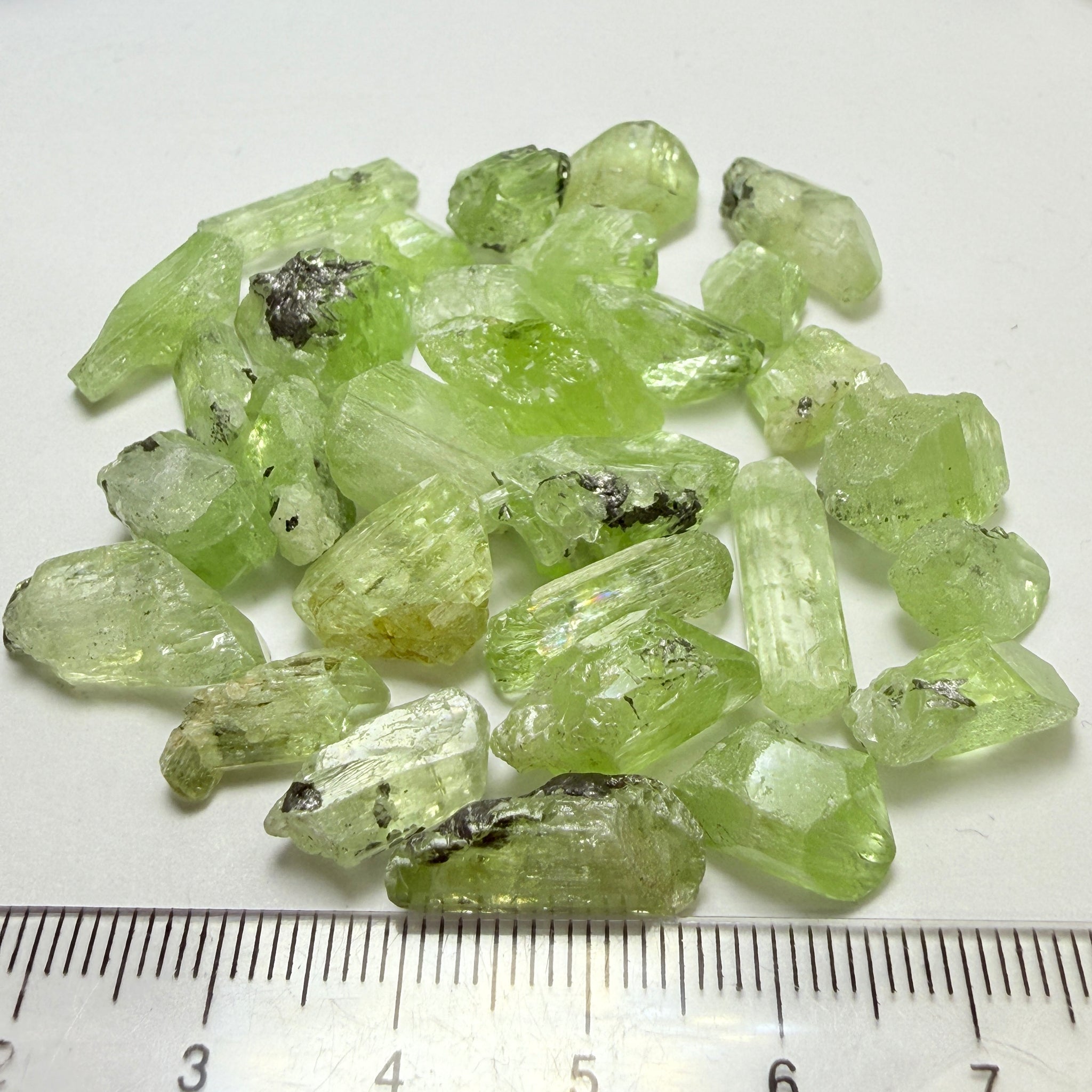 Diopside Crystal Lot, 183.34ct Tanzania, Untreated Unheated, 1cm - 1.5cm sizes