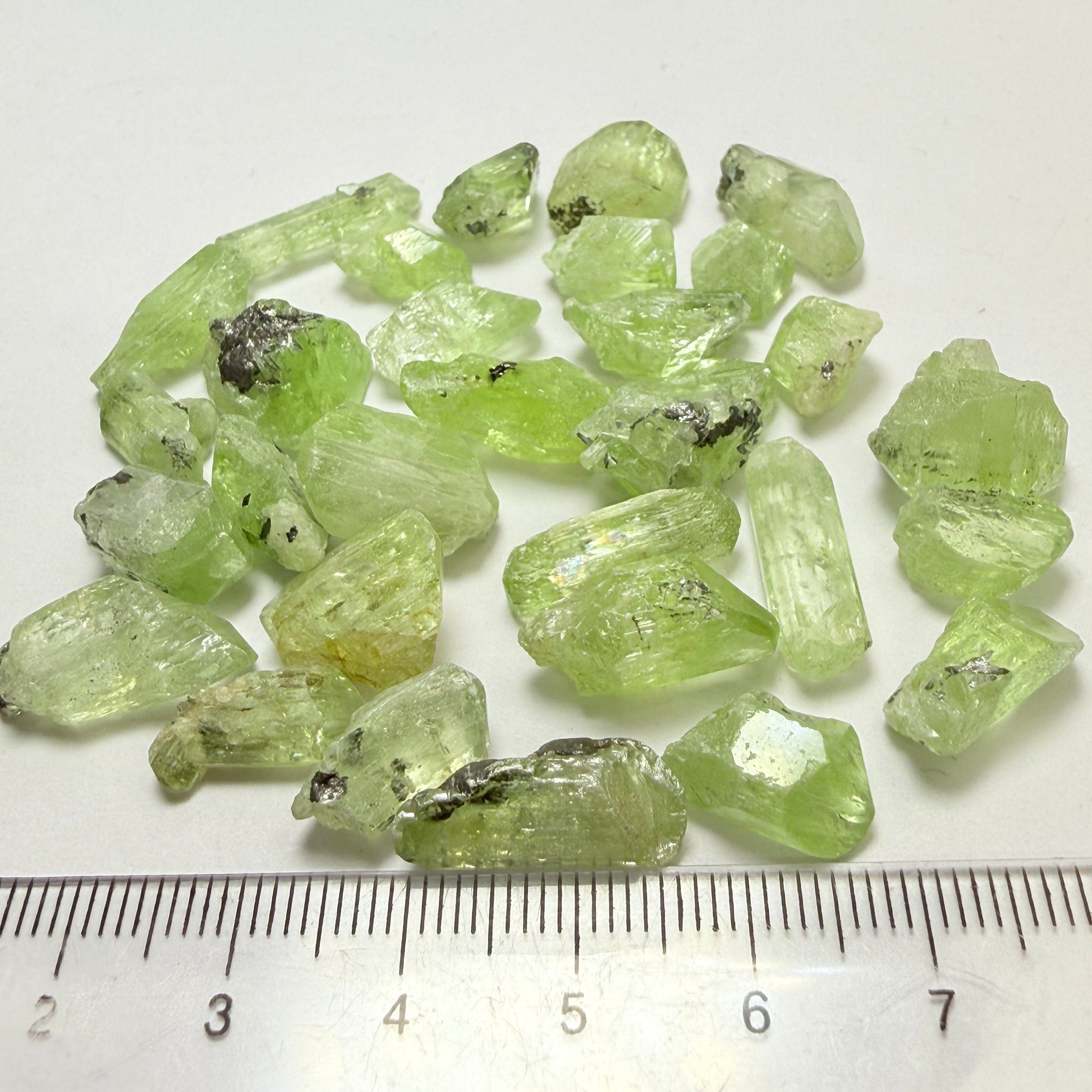 Diopside Crystal Lot, 183.34ct Tanzania, Untreated Unheated, 1cm - 1.5cm sizes