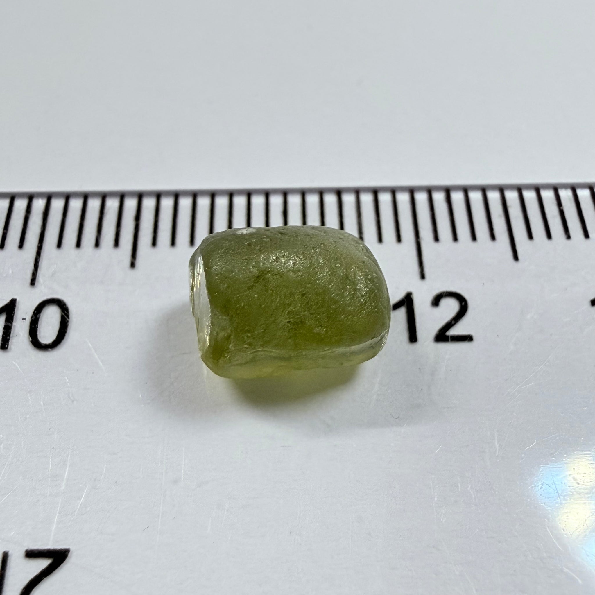 Green Zircon, 5.38ct, Tunduru, Tanzania, Untreated Unheated, moderately included, see backlit torch pics