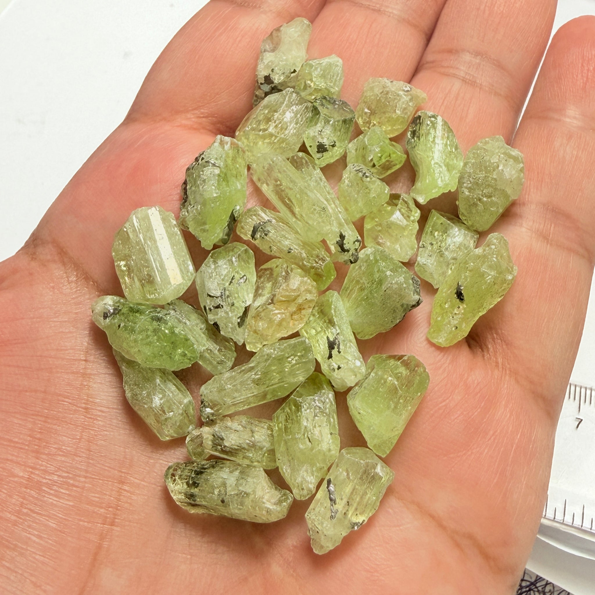 Diopside Crystal Lot, 183.34ct Tanzania, Untreated Unheated, 1cm - 1.5cm sizes