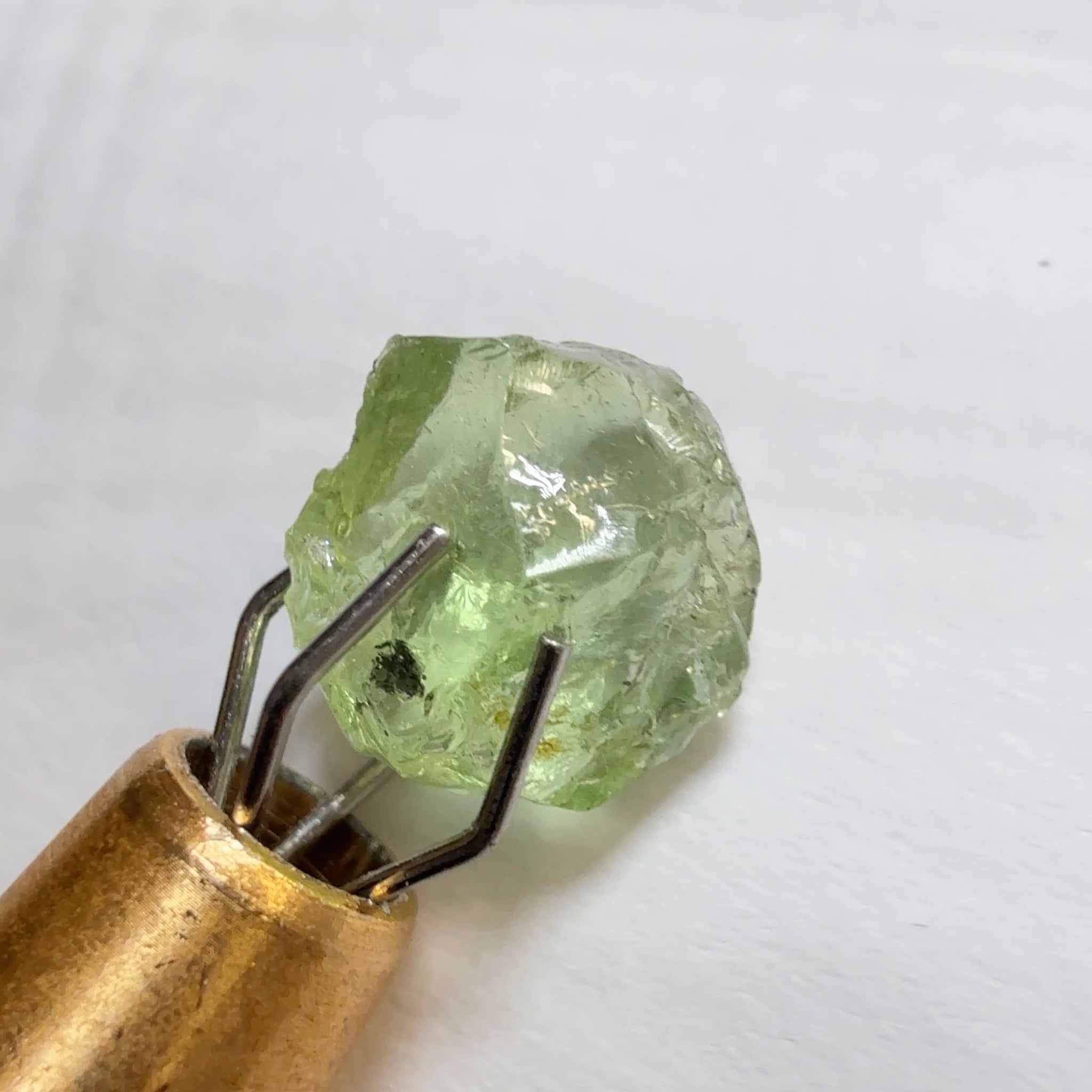 Tsavorite Garnet, 1.89ct, Tanzania, Untreated Unheated, too flat to facet but great to set as is into jewellery