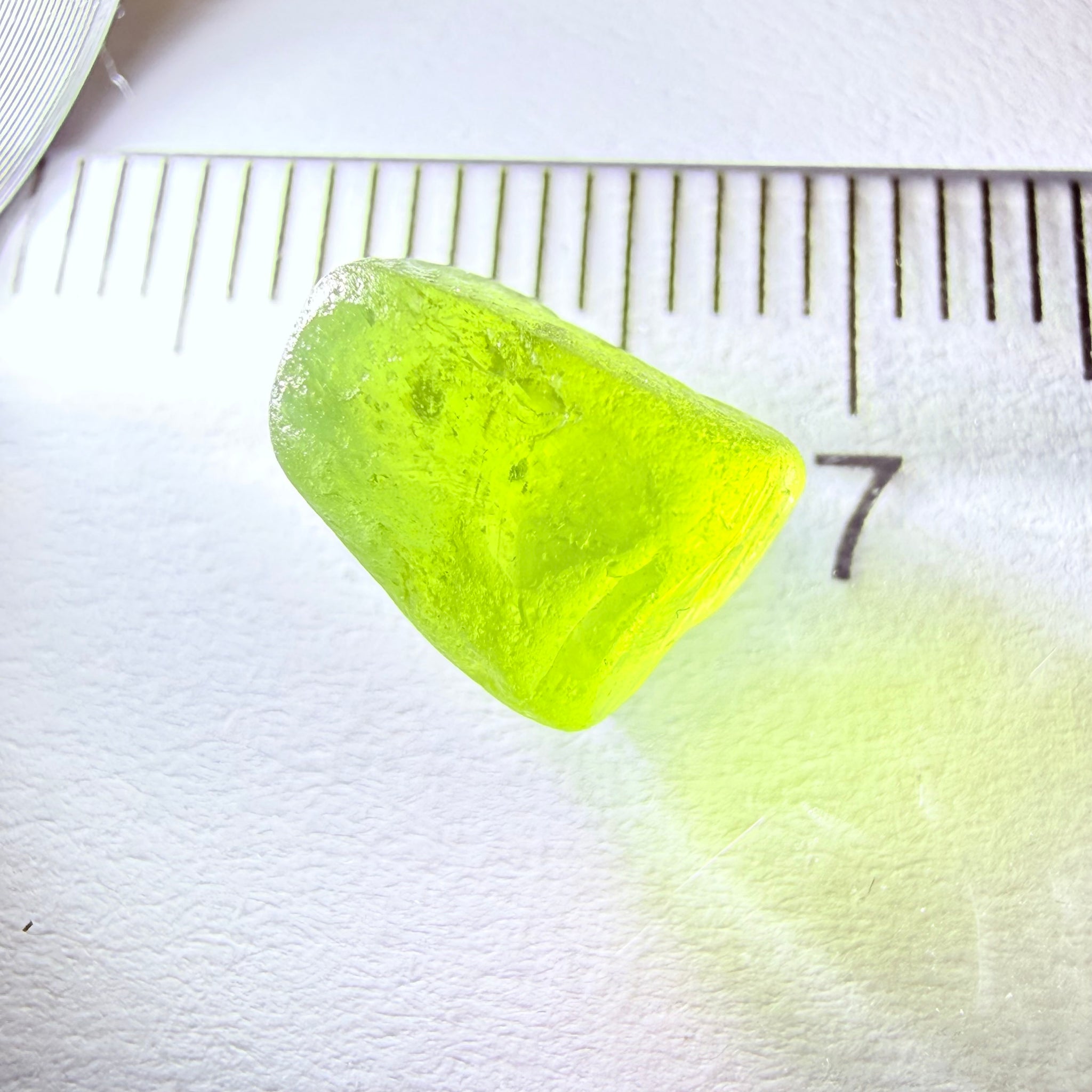 Green Zircon, 5.38ct, Tunduru, Tanzania, Untreated Unheated, moderately included, see backlit torch pics