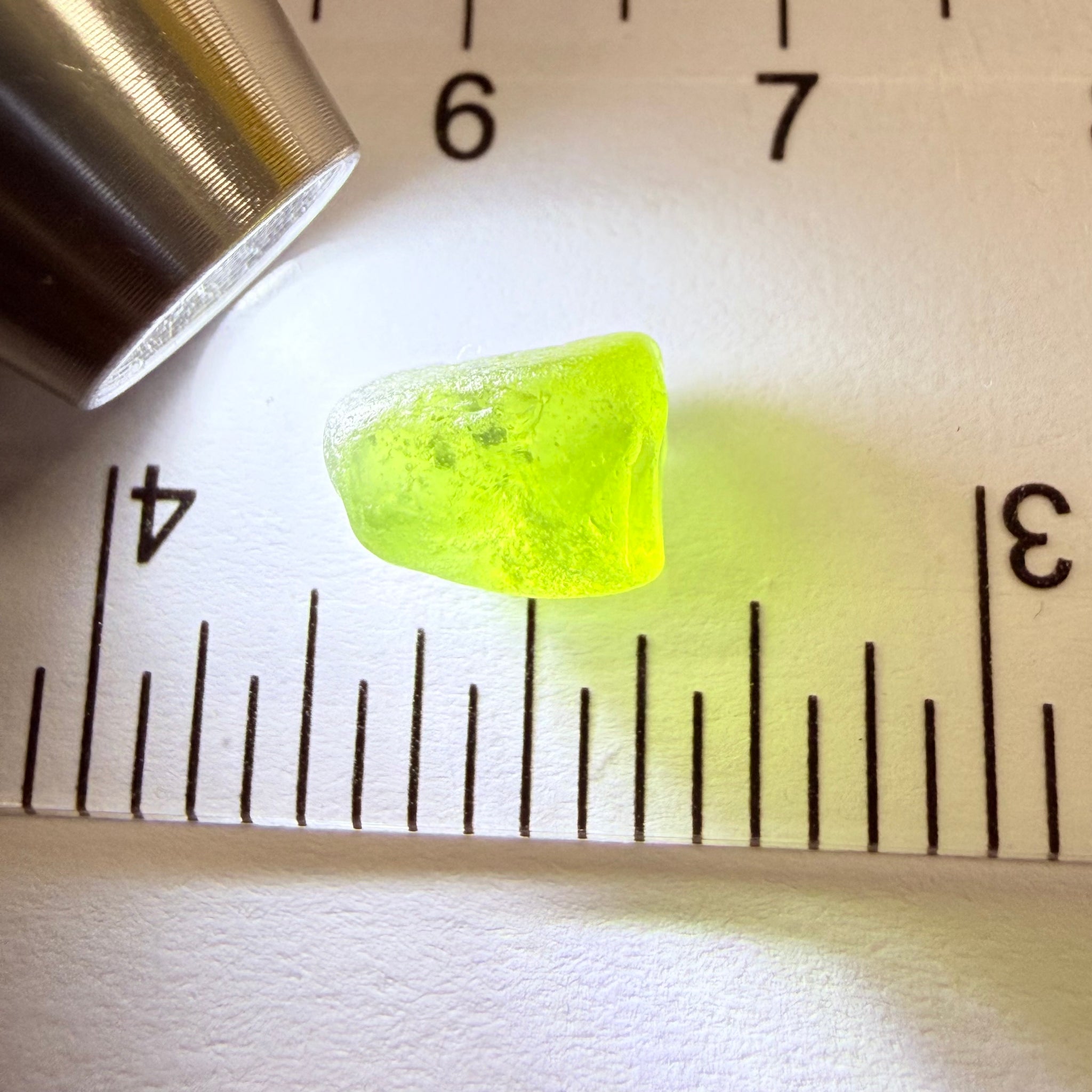 Green Zircon, 5.38ct, Tunduru, Tanzania, Untreated Unheated, moderately included, see backlit torch pics