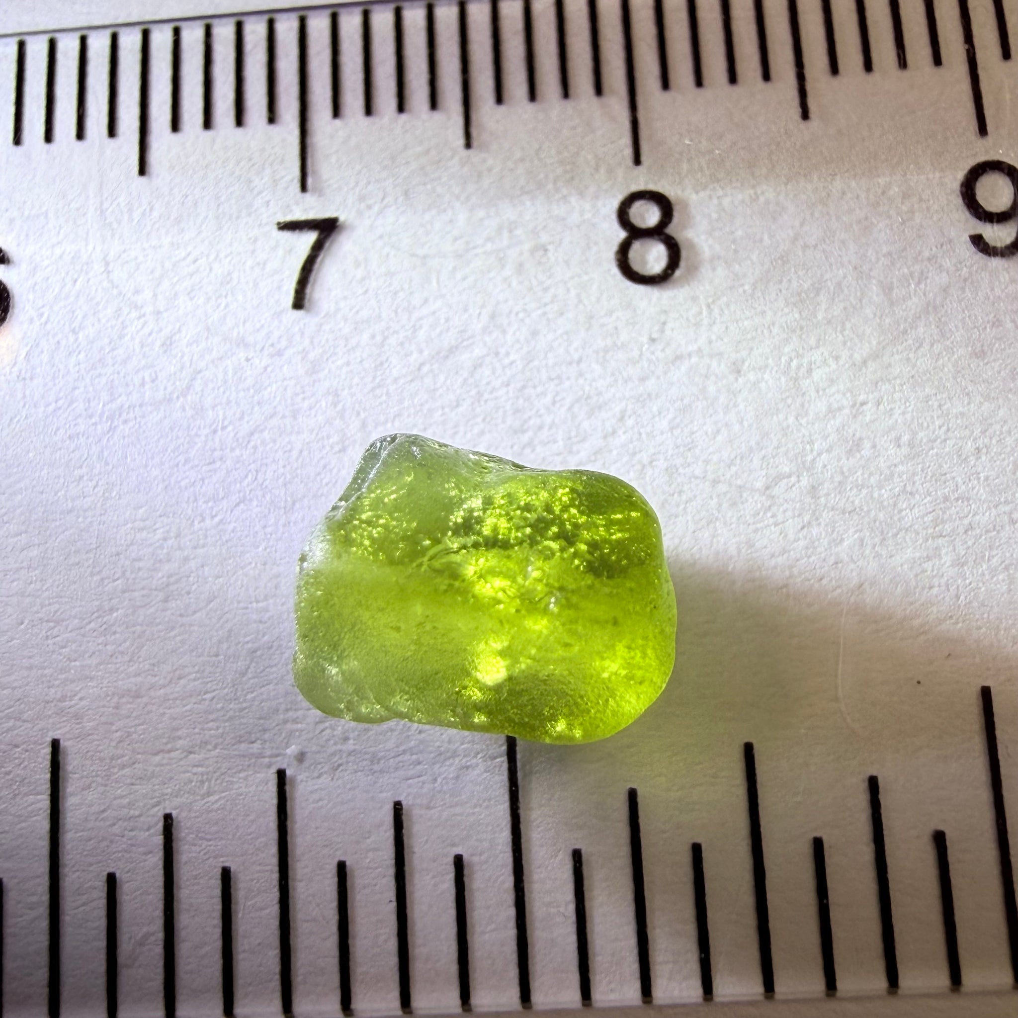 Green Zircon, 5.38ct, Tunduru, Tanzania, Untreated Unheated, moderately included, see backlit torch pics
