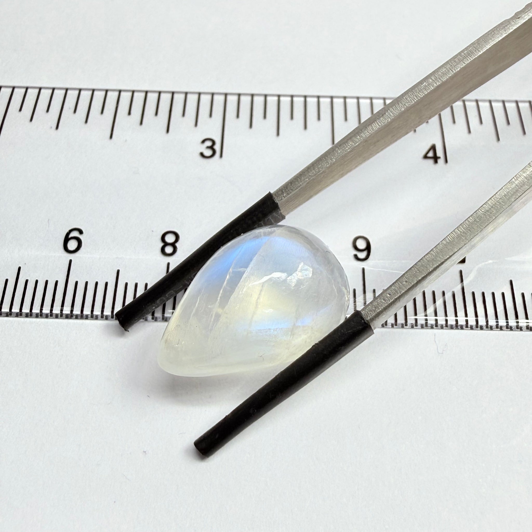 Blue Sheen Moonstone Cabochon, 13.84ct, Tanzania, Untreated Unheated, inclusion inside but stable