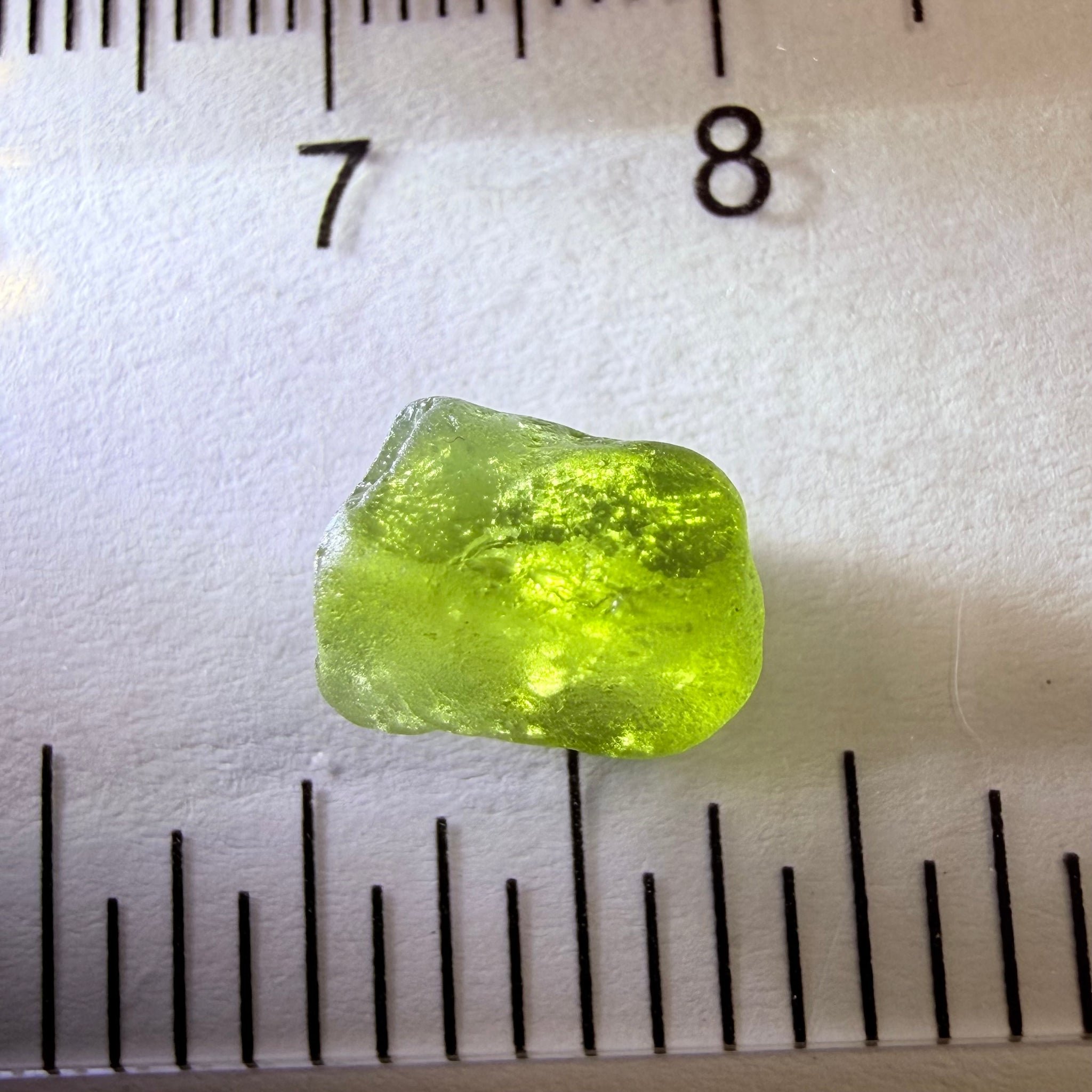 Green Zircon, 5.38ct, Tunduru, Tanzania, Untreated Unheated, moderately included, see backlit torch pics