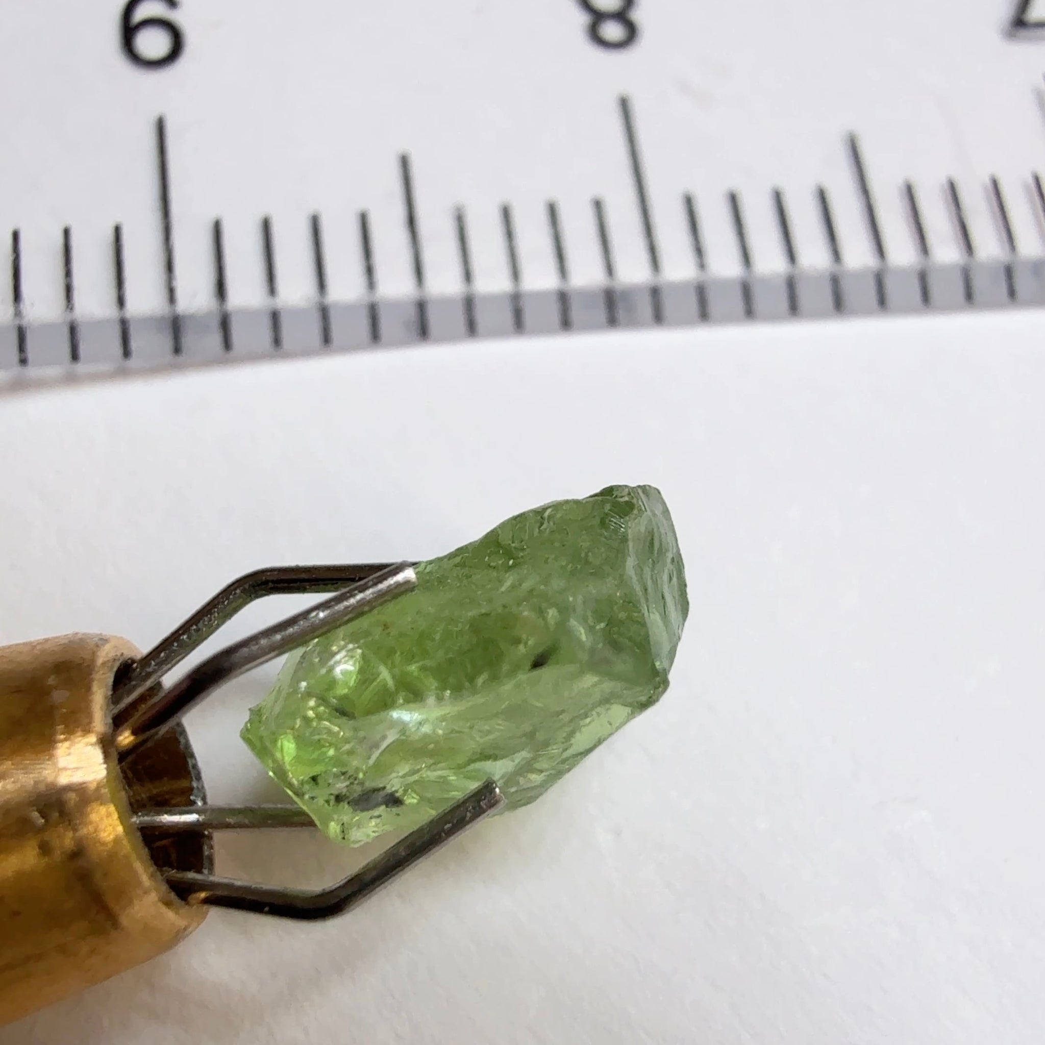 Tsavorite Garnet, 1.89ct, Tanzania, Untreated Unheated, too flat to facet but great to set as is into jewellery