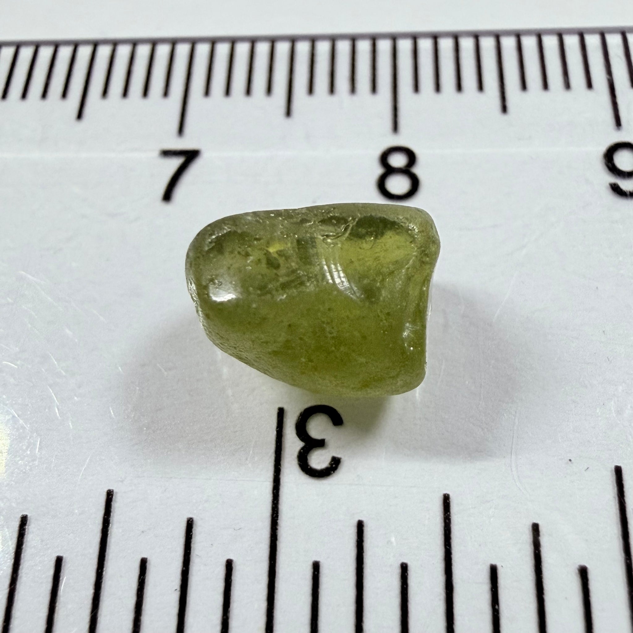 Green Zircon, 5.38ct, Tunduru, Tanzania, Untreated Unheated, moderately included, see backlit torch pics
