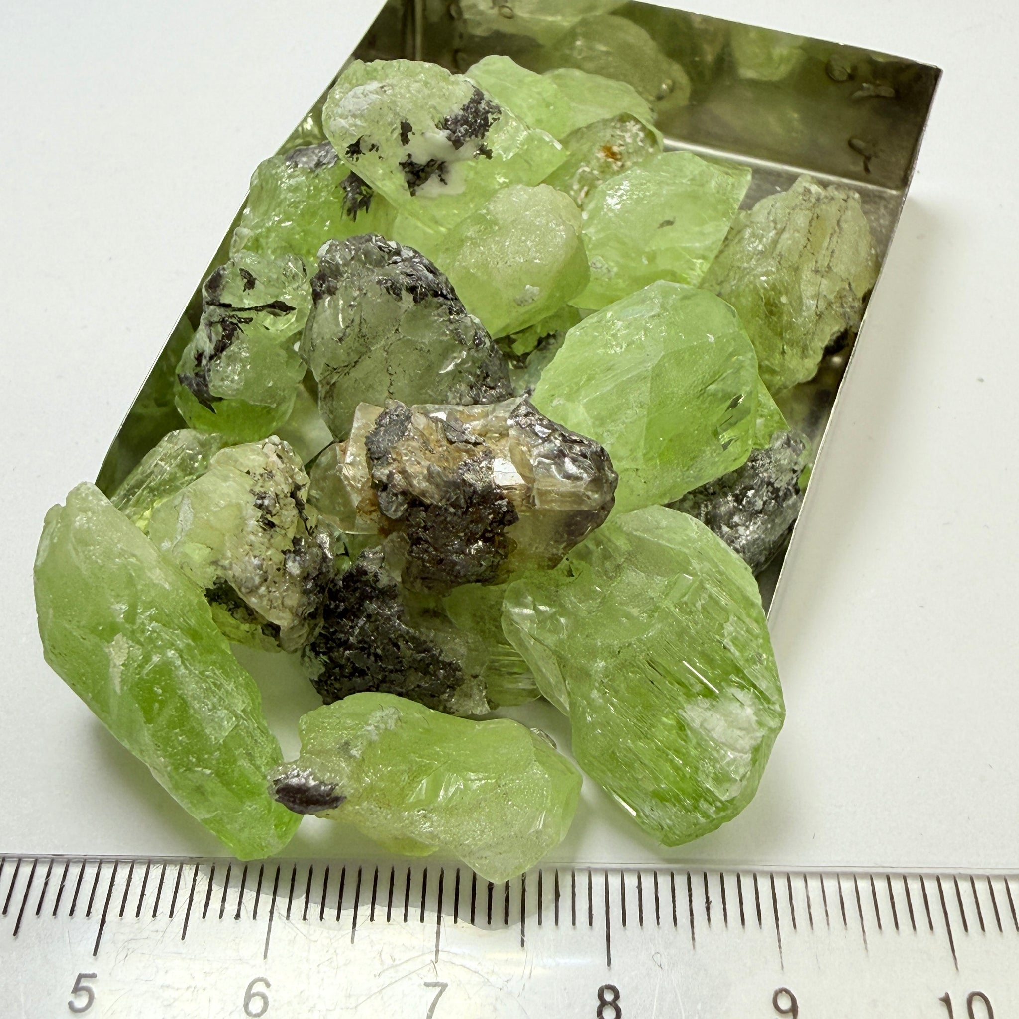Diopside Crystal Lot, 395.50ct Tanzania, Untreated Unheated, 1.5cm - 2cm
