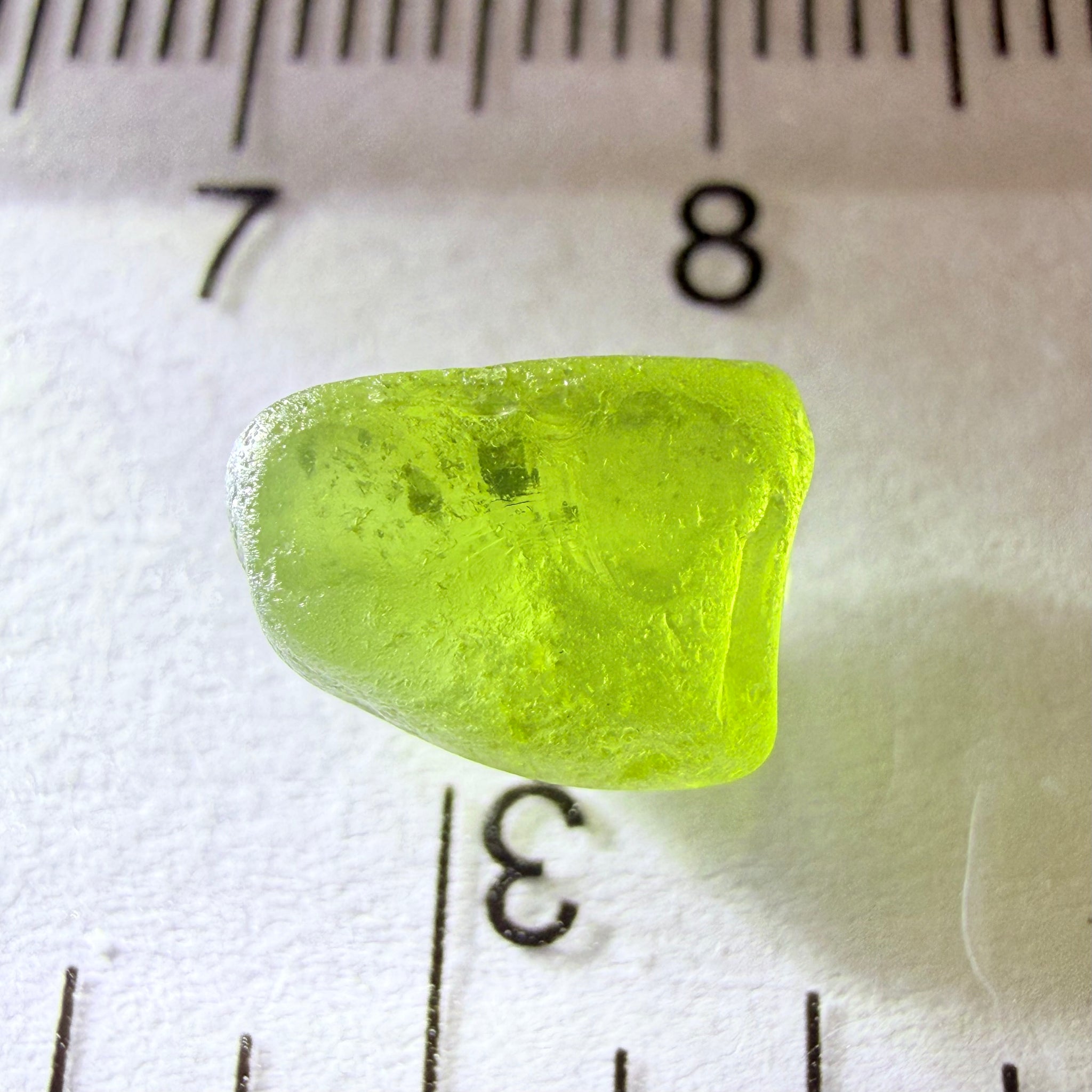 Green Zircon, 5.38ct, Tunduru, Tanzania, Untreated Unheated, moderately included, see backlit torch pics