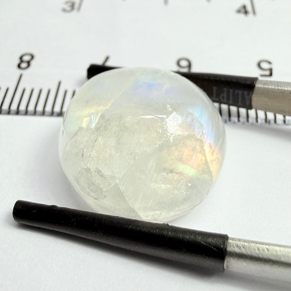 Blue Sheen Moonstone Cabochon, 17.83ct, Tanzania, Untreated Unheated, Inclusions inside but stable