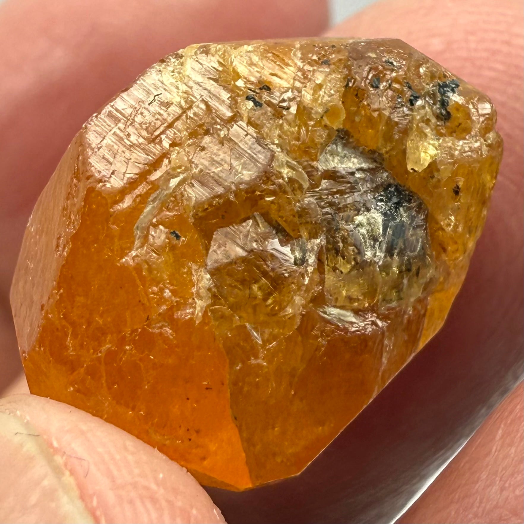 Spessartite Garnet Crystal, 36.03ct, Loliondo, Tanzania. Untreated Unheated