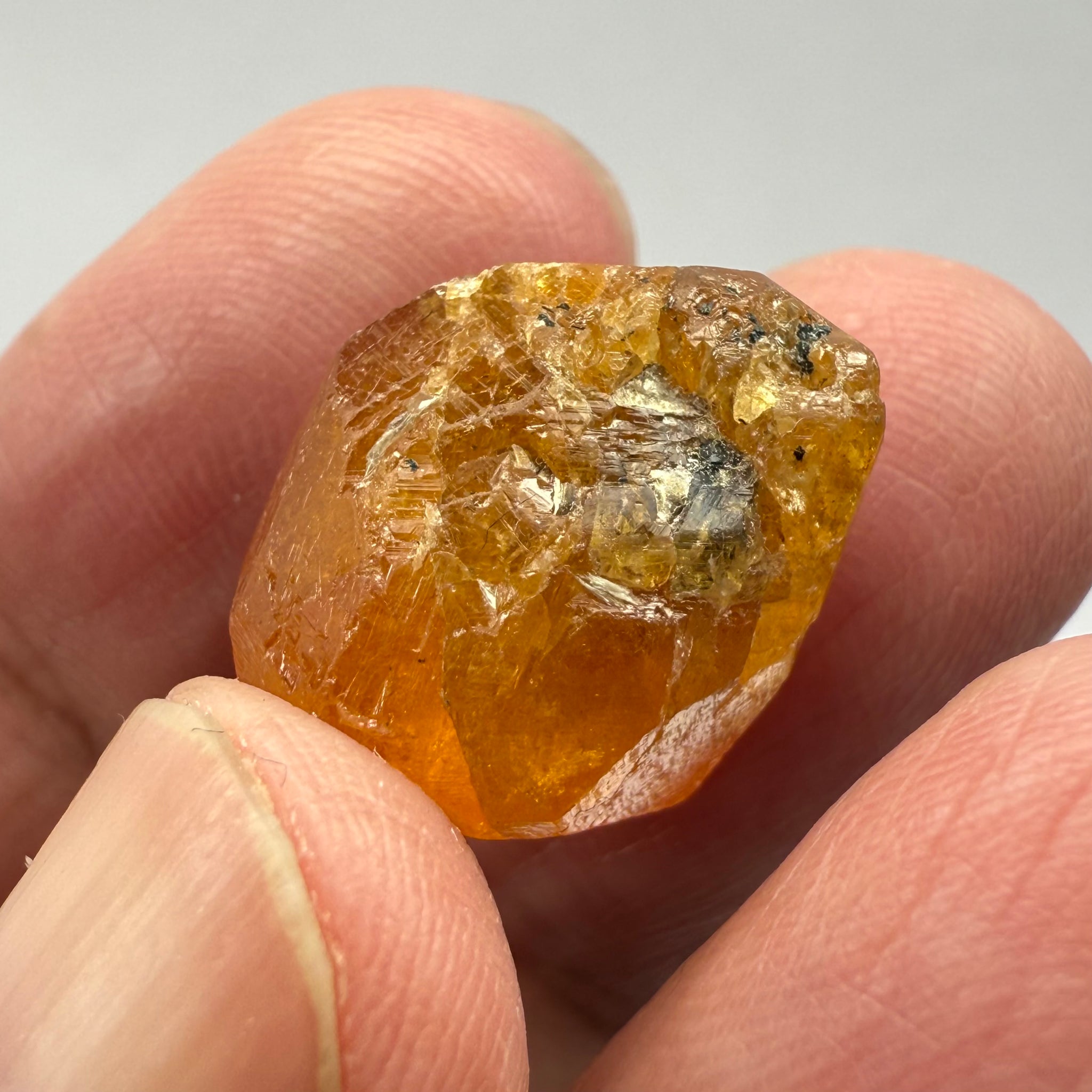 Spessartite Garnet Crystal, 36.03ct, Loliondo, Tanzania. Untreated Unheated
