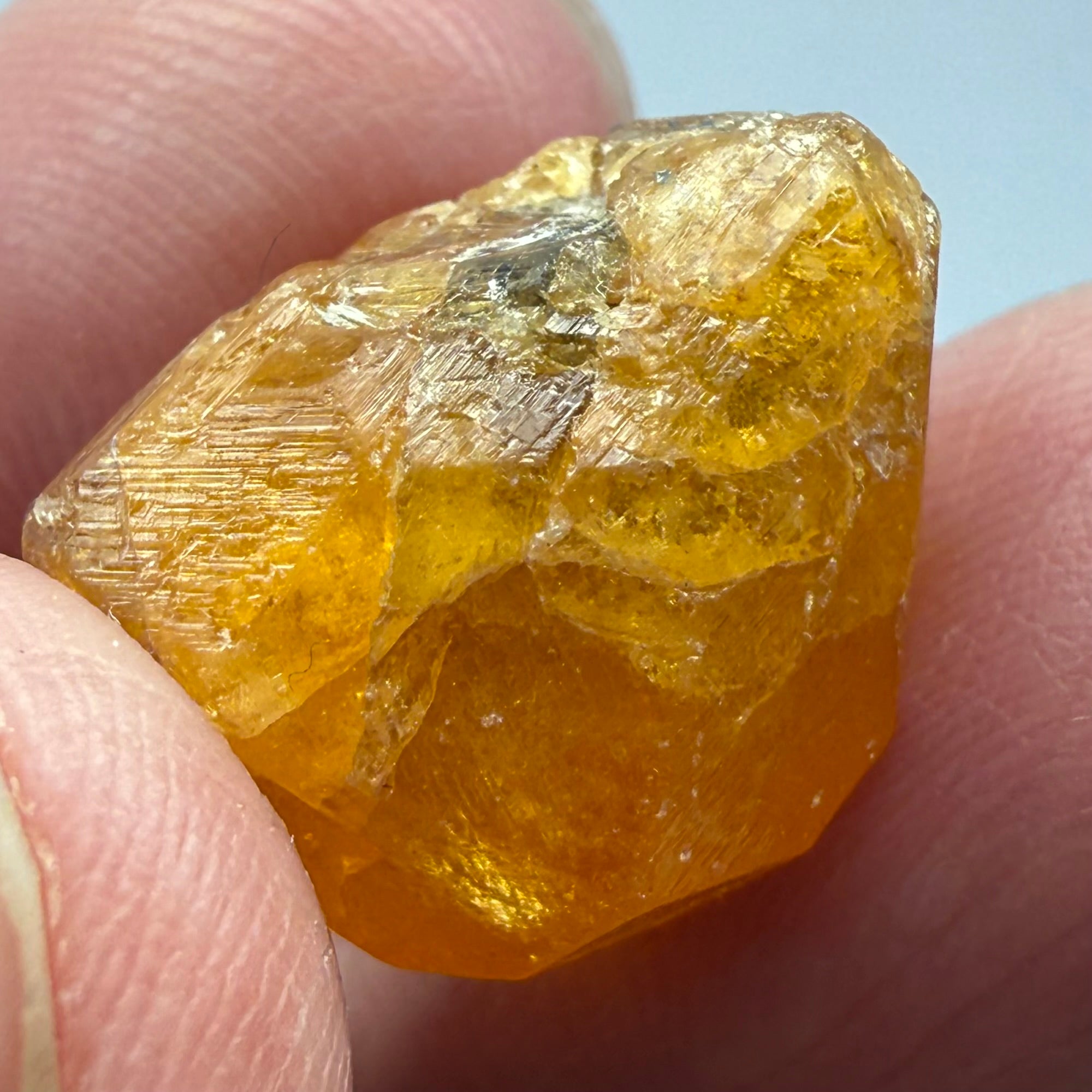 Spessartite Garnet Crystal, 36.03ct, Loliondo, Tanzania. Untreated Unheated