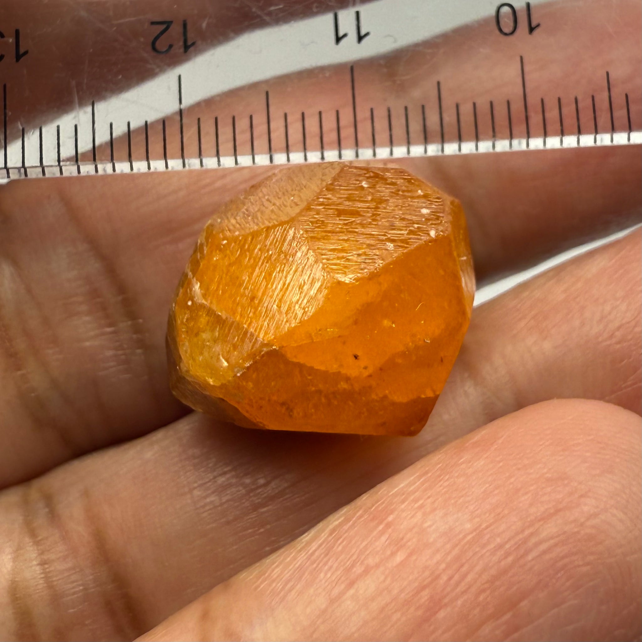 Spessartite Garnet Crystal, 36.03ct, Loliondo, Tanzania. Untreated Unheated