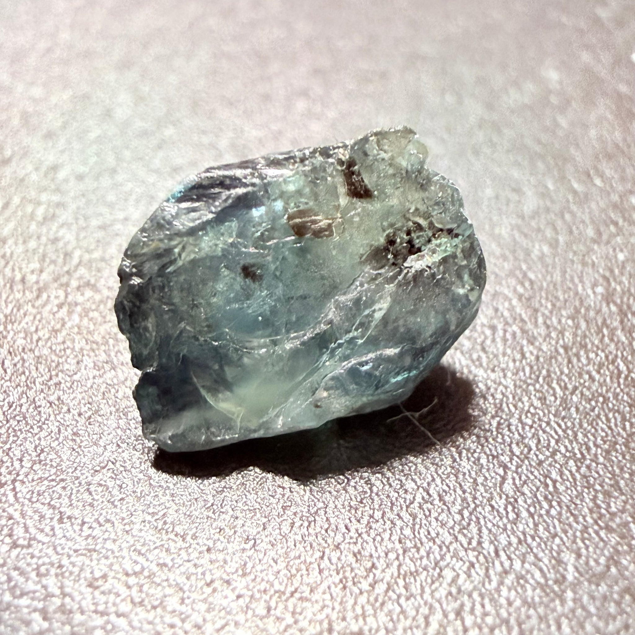 Alexandrite, 3.28ct, Manyara, Tanzania, Untreated Unheated. Good inner Facetable portion, slightly included, once the outer skin gunk is removed. See the videos