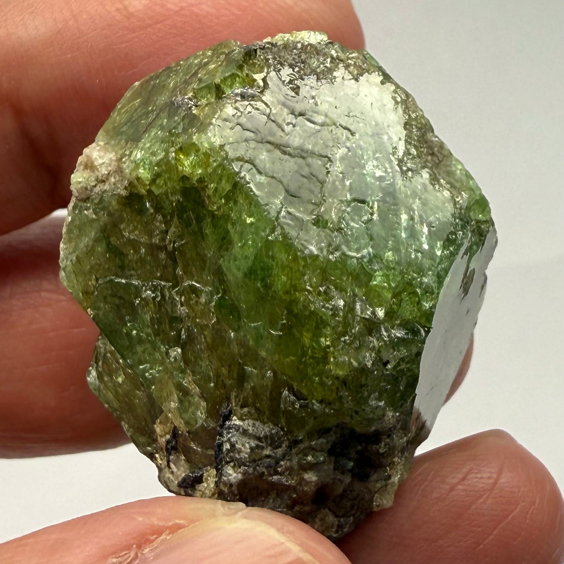 Tsavorite Garnet Crystal on Matrix, 159.8ct, Merelani, Tanzania, Untreated Unheated