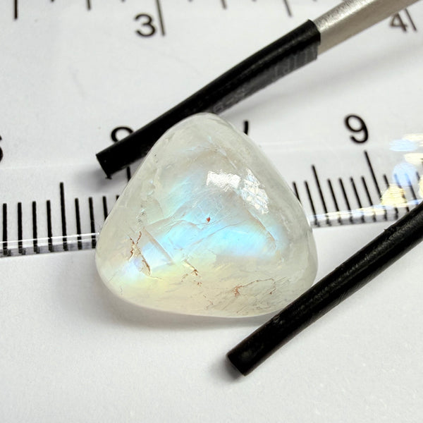 Blue Sheen Moonstone Cabochon, 12.05ct, Tanzania, Untreated Unheated, Inclusions inside but stable