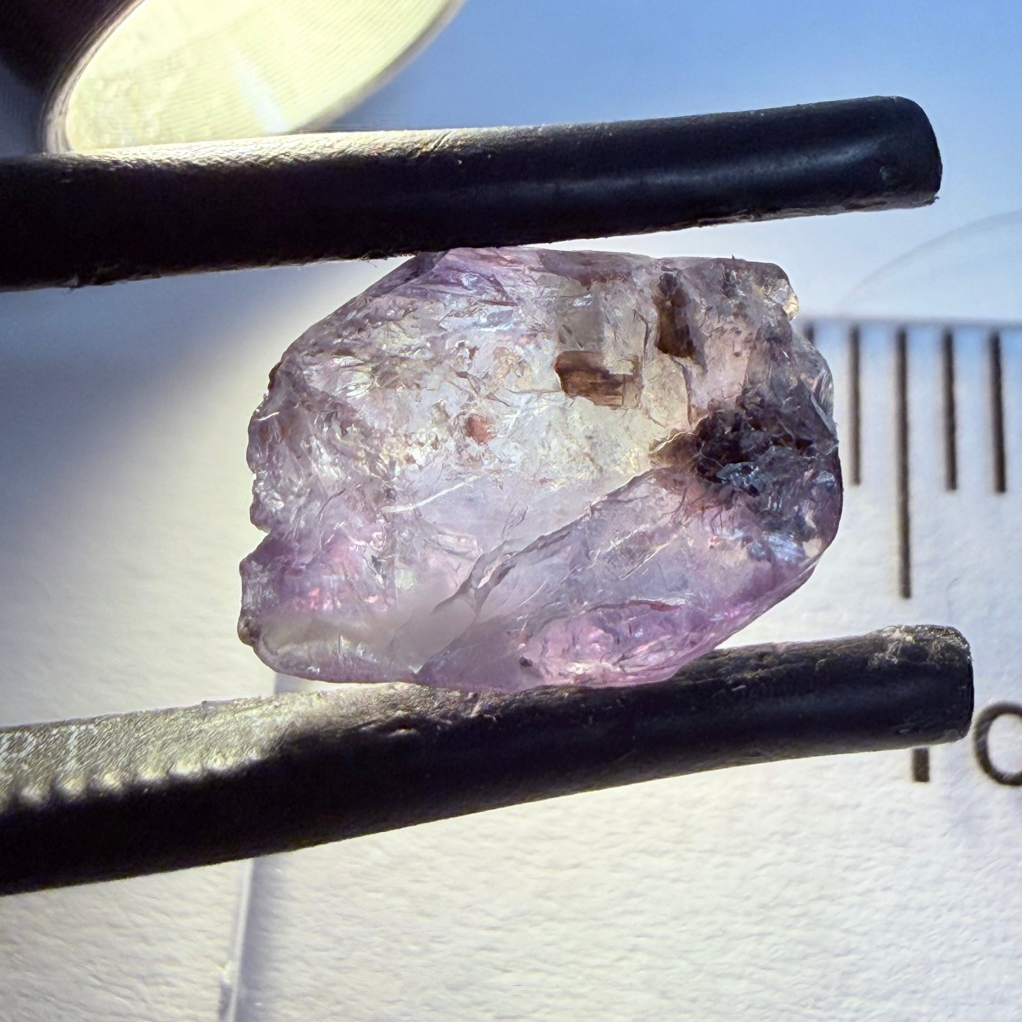 Alexandrite, 3.28ct, Manyara, Tanzania, Untreated Unheated. Good inner Facetable portion, slightly included, once the outer skin gunk is removed. See the videos