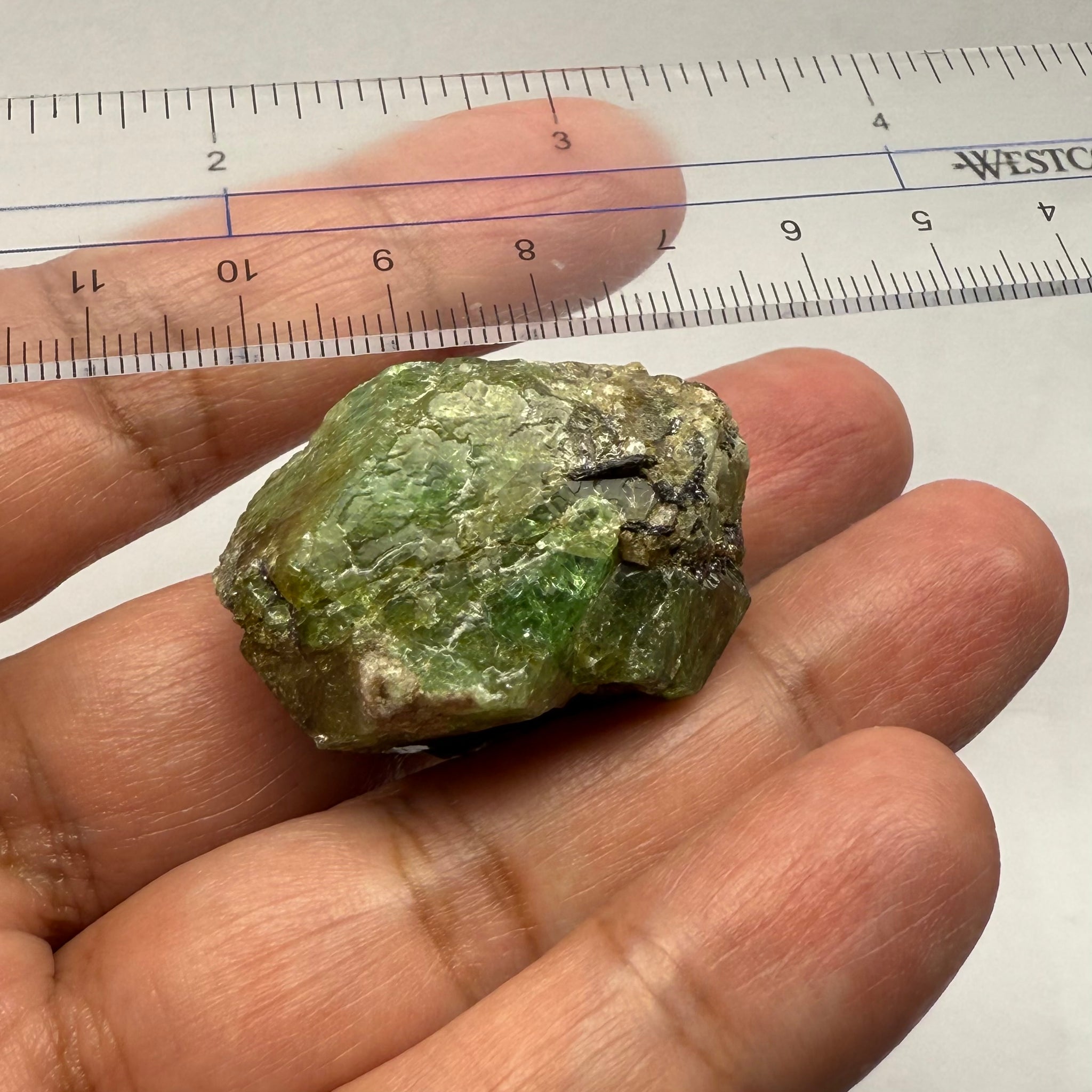 Tsavorite Garnet Crystal on Matrix, 159.8ct, Merelani, Tanzania, Untreated Unheated