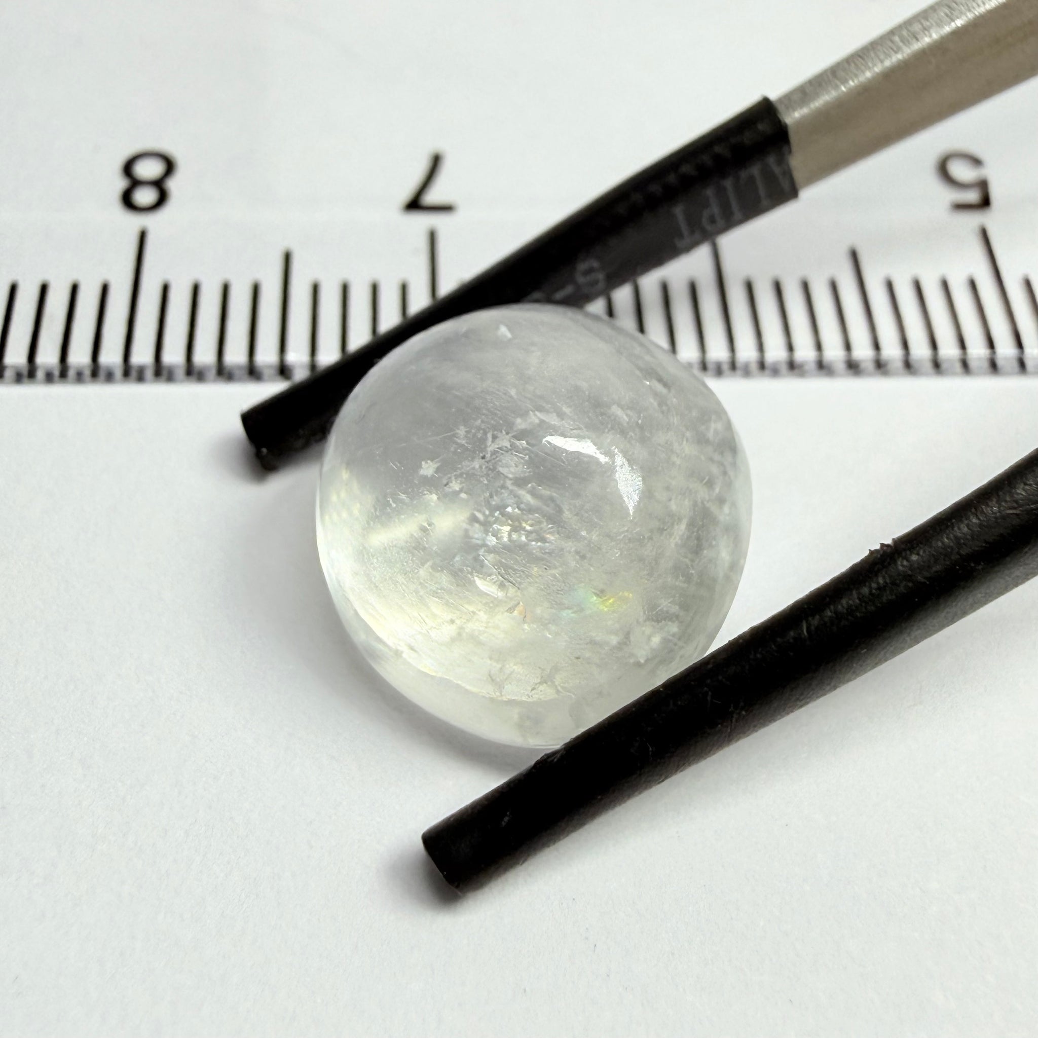 Blue Sheen Moonstone Cabochon, 7.19ct, Tanzania, Untreated Unheated, faint sheen