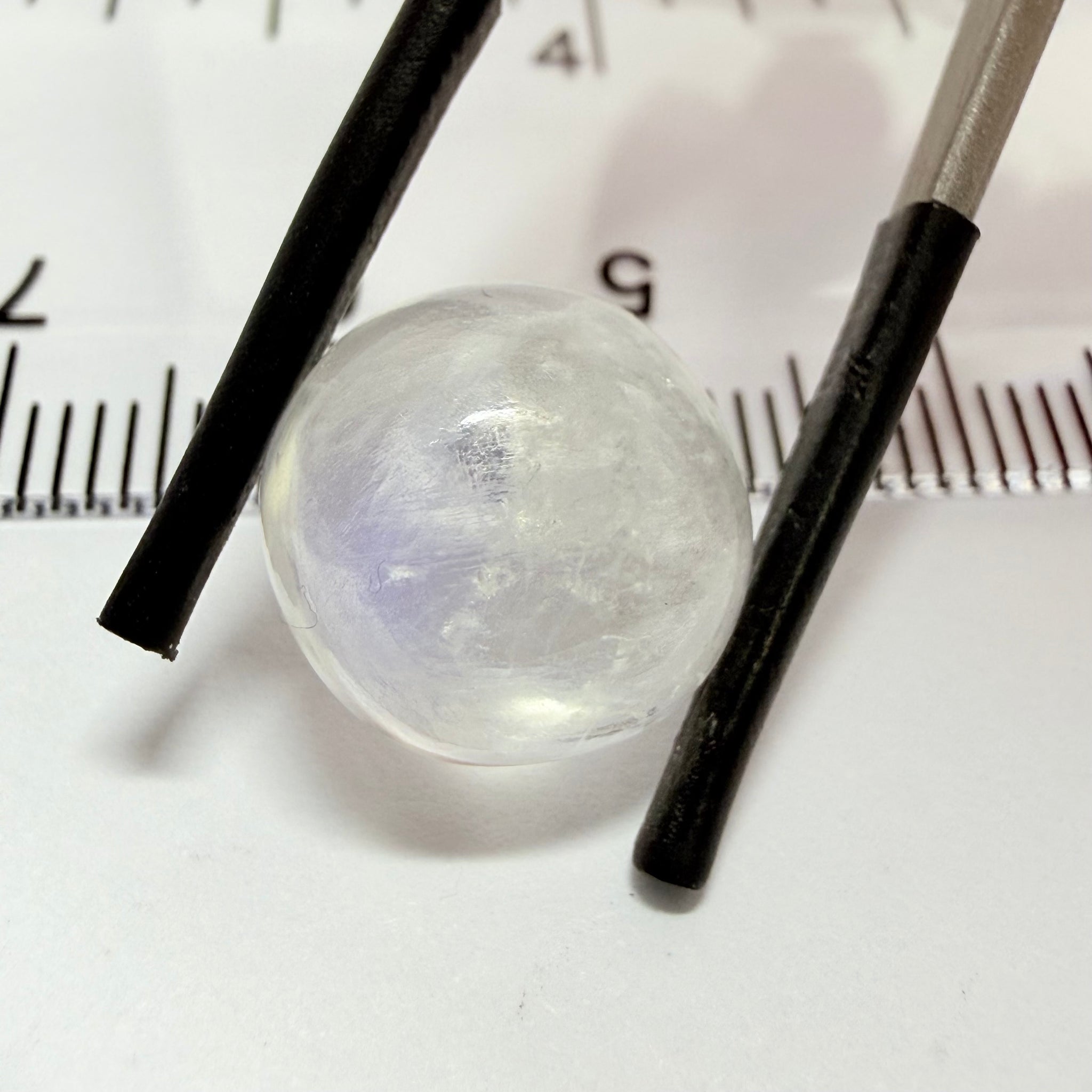 Blue Sheen Moonstone Cabochon, 7.19ct, Tanzania, Untreated Unheated, faint sheen