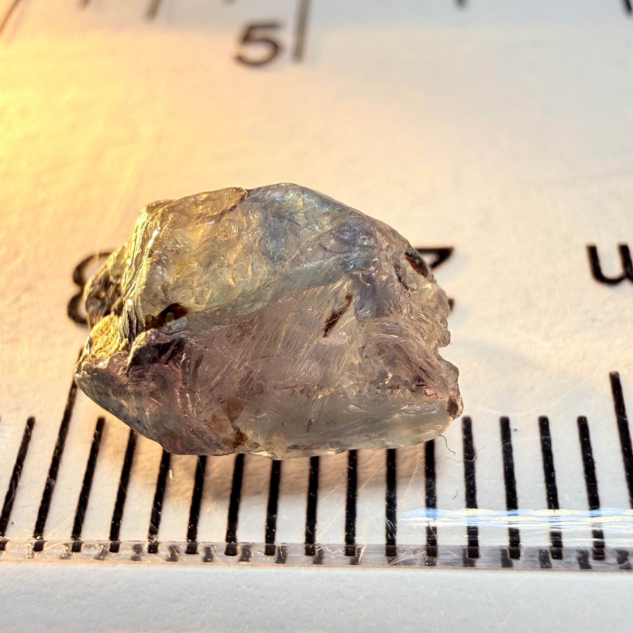Alexandrite, 3.28ct, Manyara, Tanzania, Untreated Unheated. Good inner Facetable portion, slightly included, once the outer skin gunk is removed. See the videos