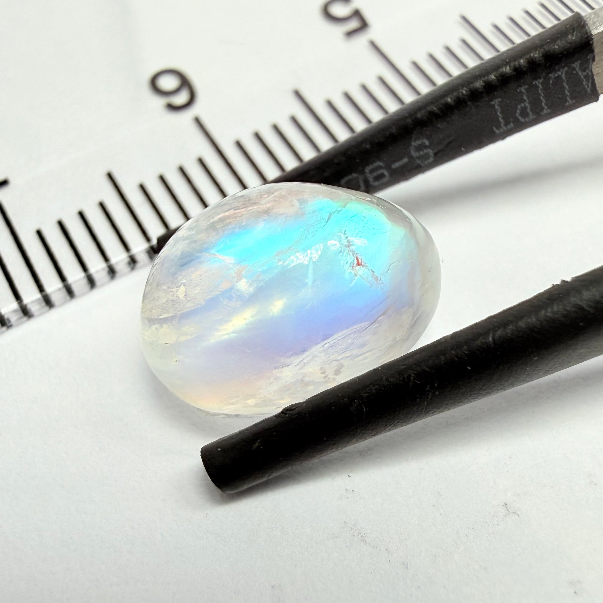 Blue Sheen Moonstone Cabochon, 4.66ct, Tanzania, Untreated Unheated