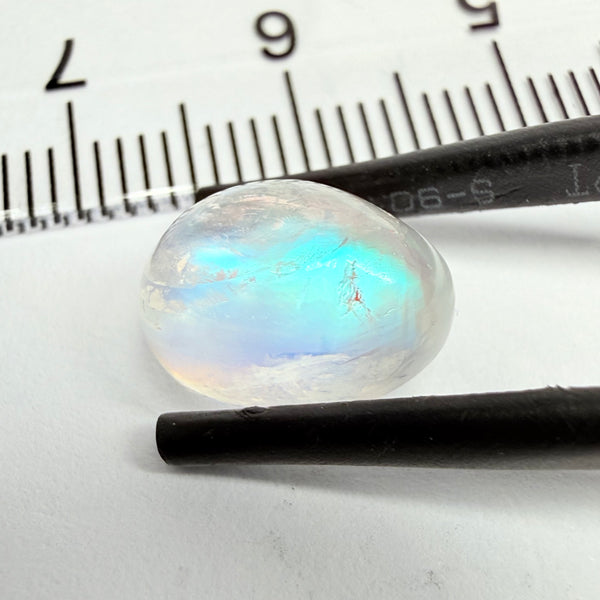 Blue Sheen Moonstone Cabochon, 4.66ct, Tanzania, Untreated Unheated