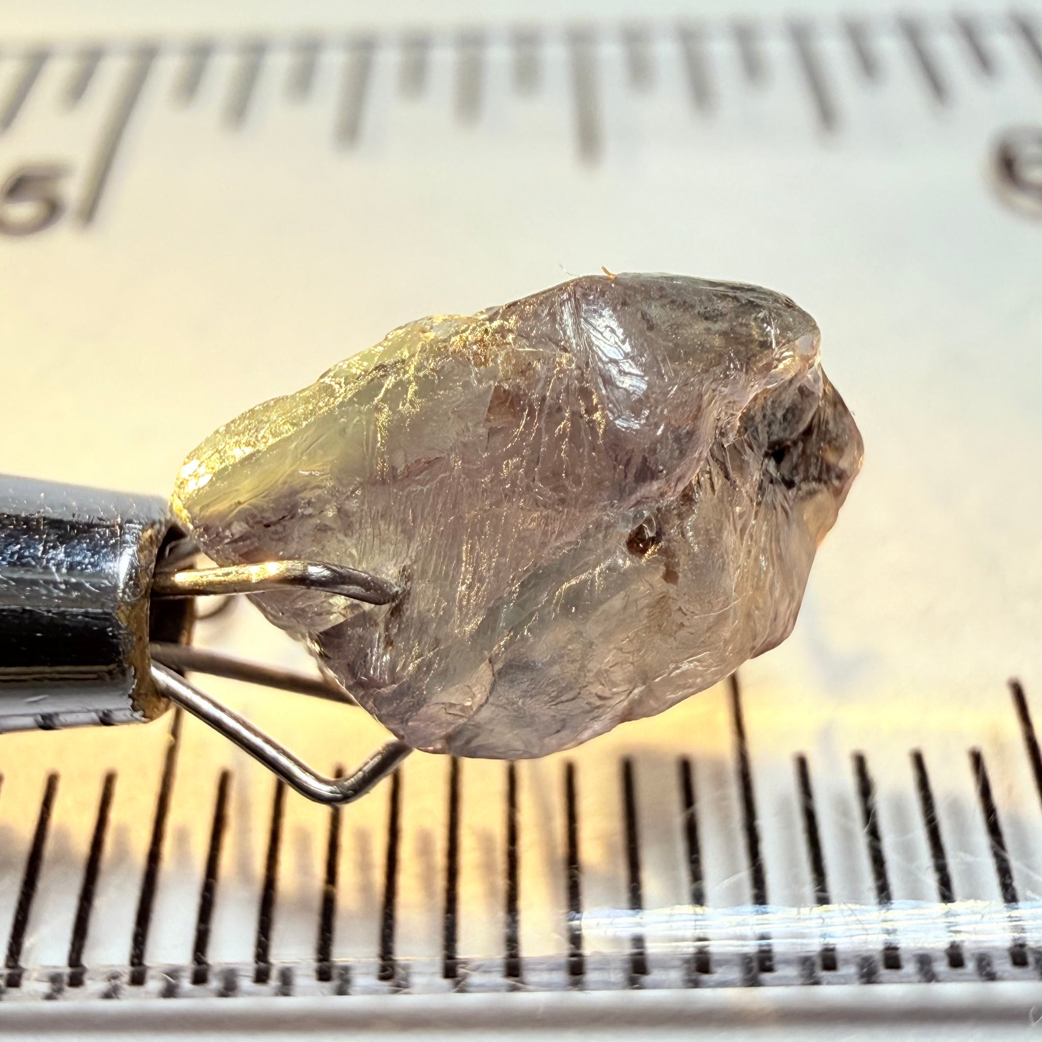 Alexandrite, 3.28ct, Manyara, Tanzania, Untreated Unheated. Good inner Facetable portion, slightly included, once the outer skin gunk is removed. See the videos