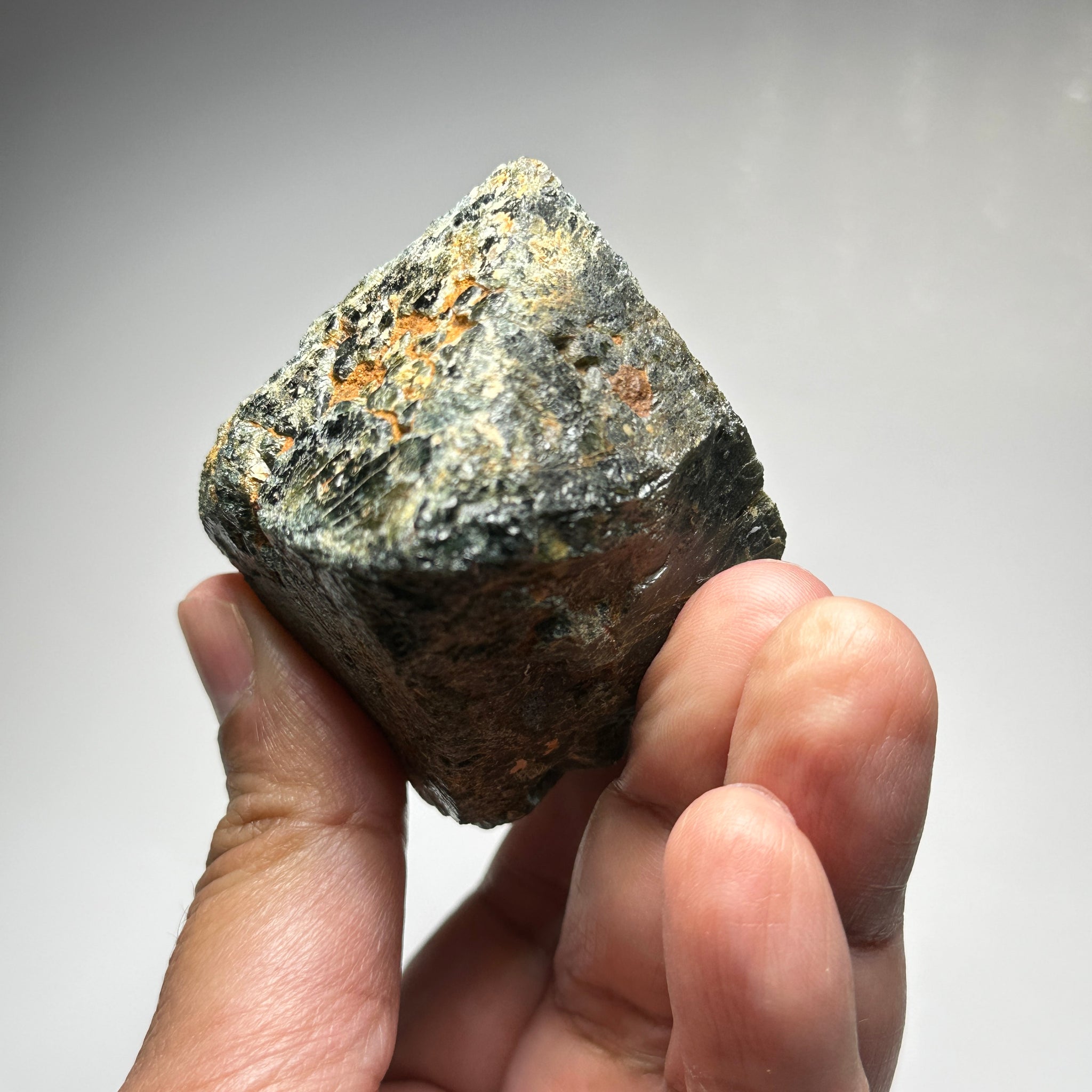 Black Spinel Crystal, 205.40gm / 1027.00ct, 56 x 47 x 47mm, Untreated Unheated, Mahenge, Tanzania